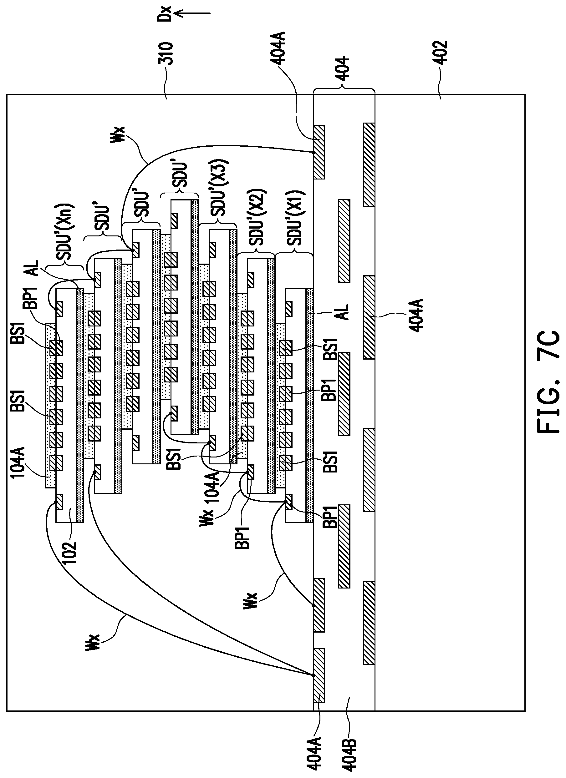 Patent US11784163 Figure 14 – Stacking structure, package structure and method of fabricating the same
