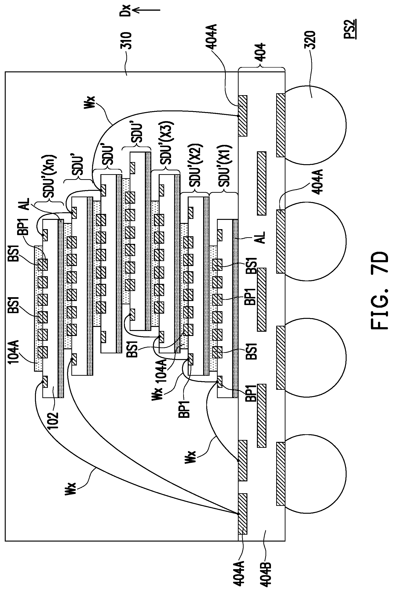 Patent US11784163 Figure 15 – Stacking structure, package structure and method of fabricating the same