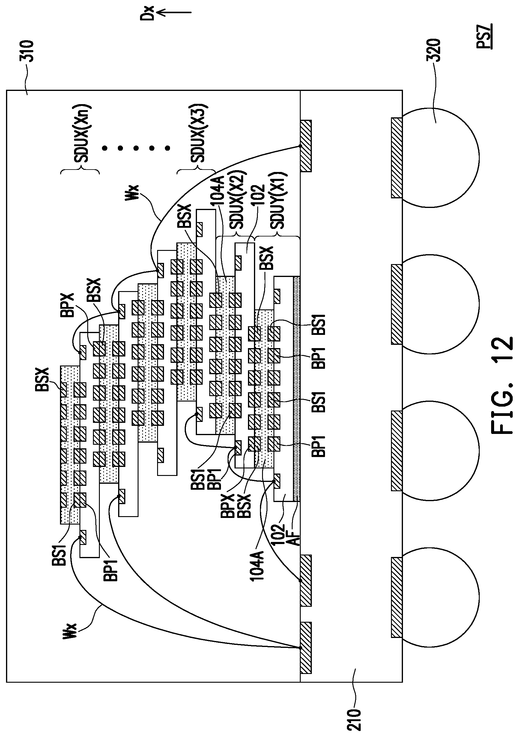 Patent US11784163 Figure 20 – Stacking structure, package structure and method of fabricating the same