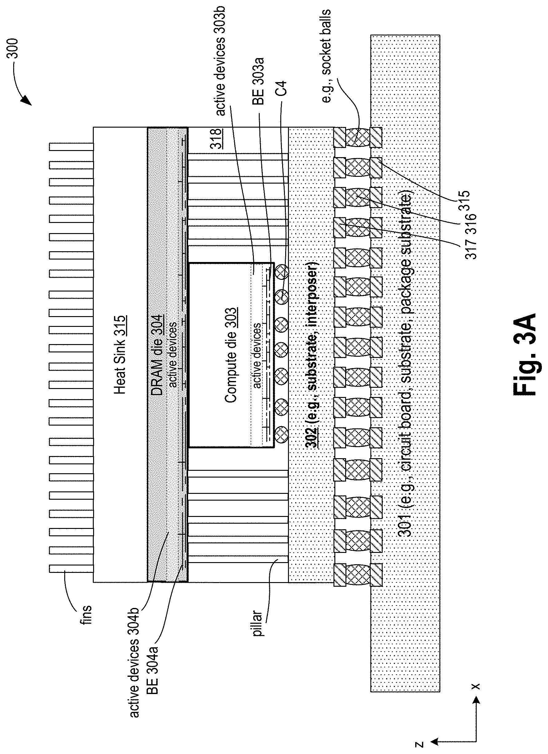Patent US11784164 Figure 3 – 3D stacked compute and memory with copper-to-copper hybrid bond