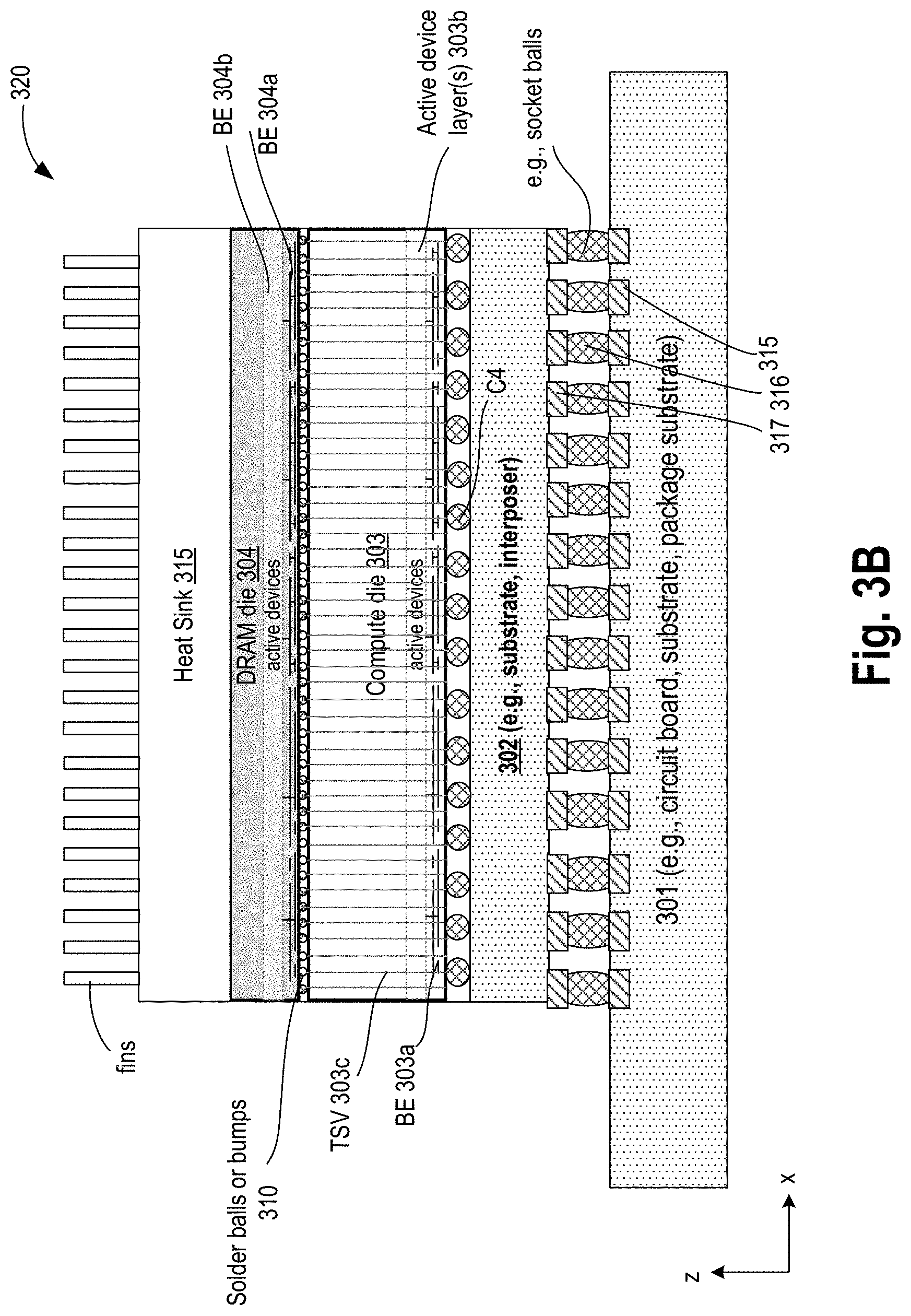Patent US11784164 Figure 4 – 3D stacked compute and memory with copper-to-copper hybrid bond