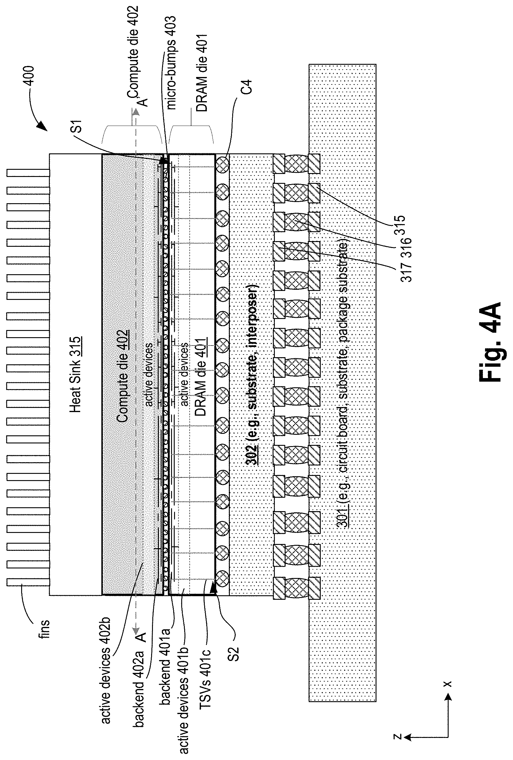 Patent US11784164 Figure 6 – 3D stacked compute and memory with copper-to-copper hybrid bond
