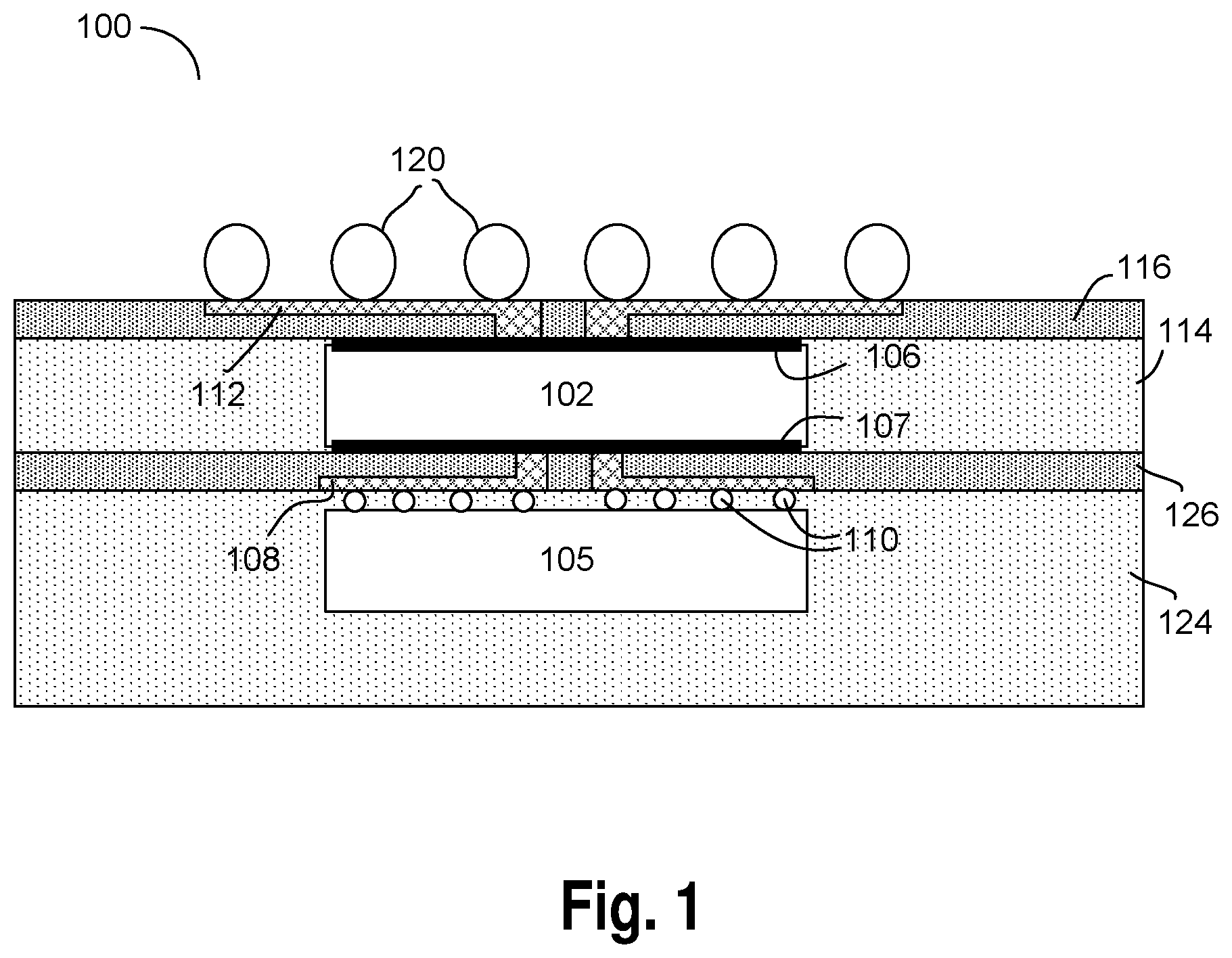 Patent US11784165 Figure 1 – Monolithic chip stacking using a die with double-sided interconnect layers