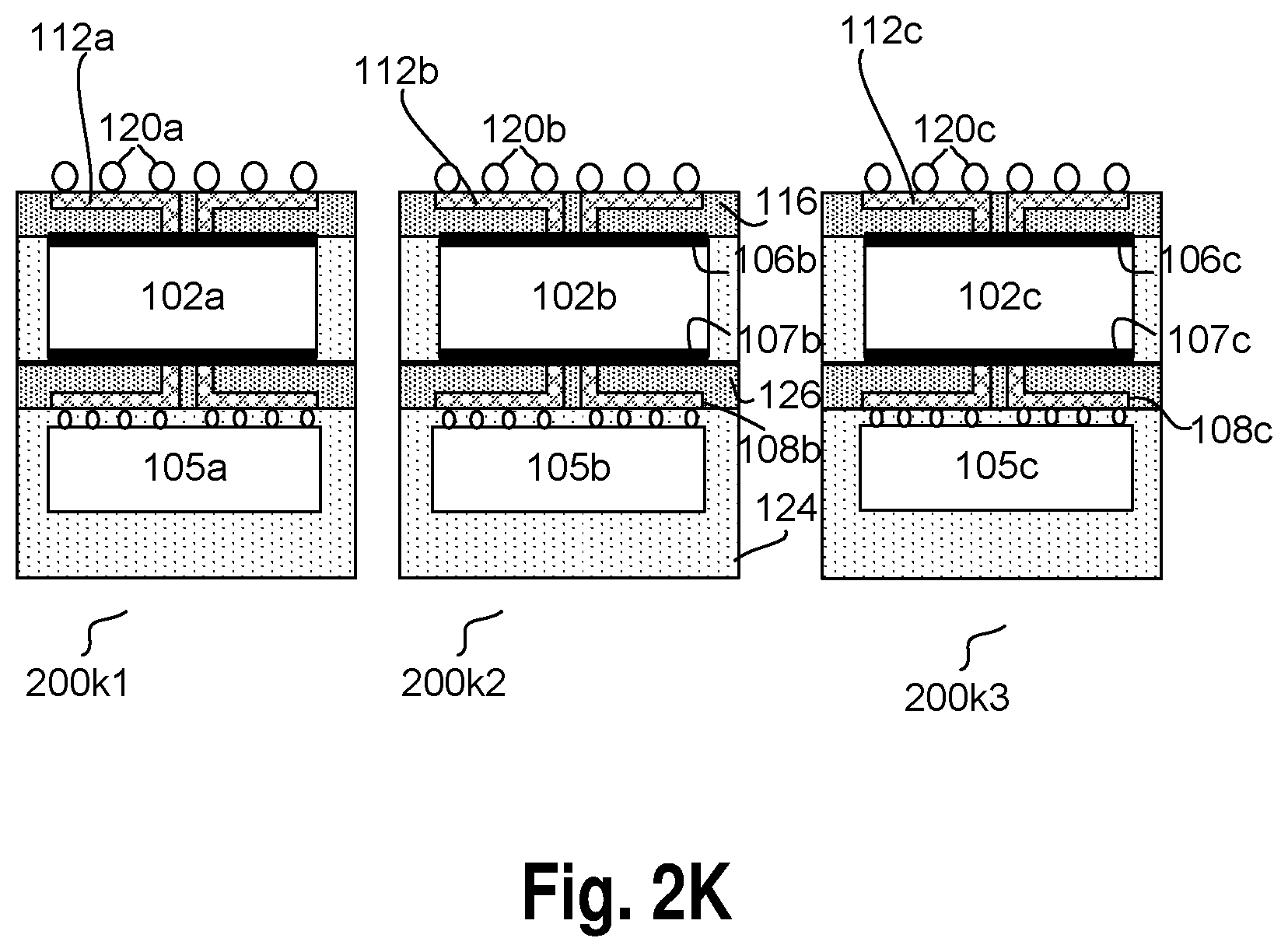Patent US11784165 Figure 5 – Monolithic chip stacking using a die with double-sided interconnect layers