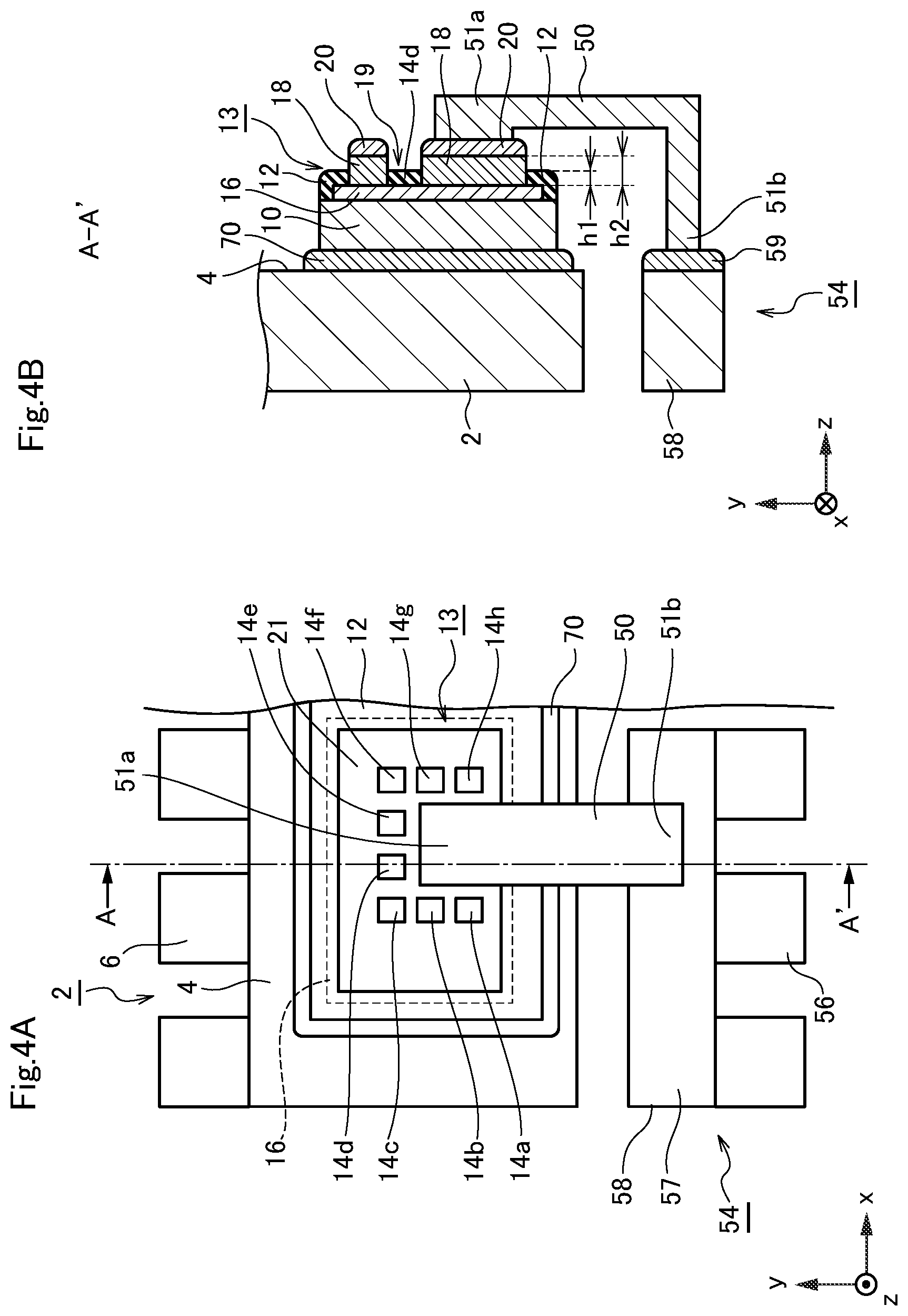 Patent US11784167 Figure 4 – Semiconductor device with metal film having openings