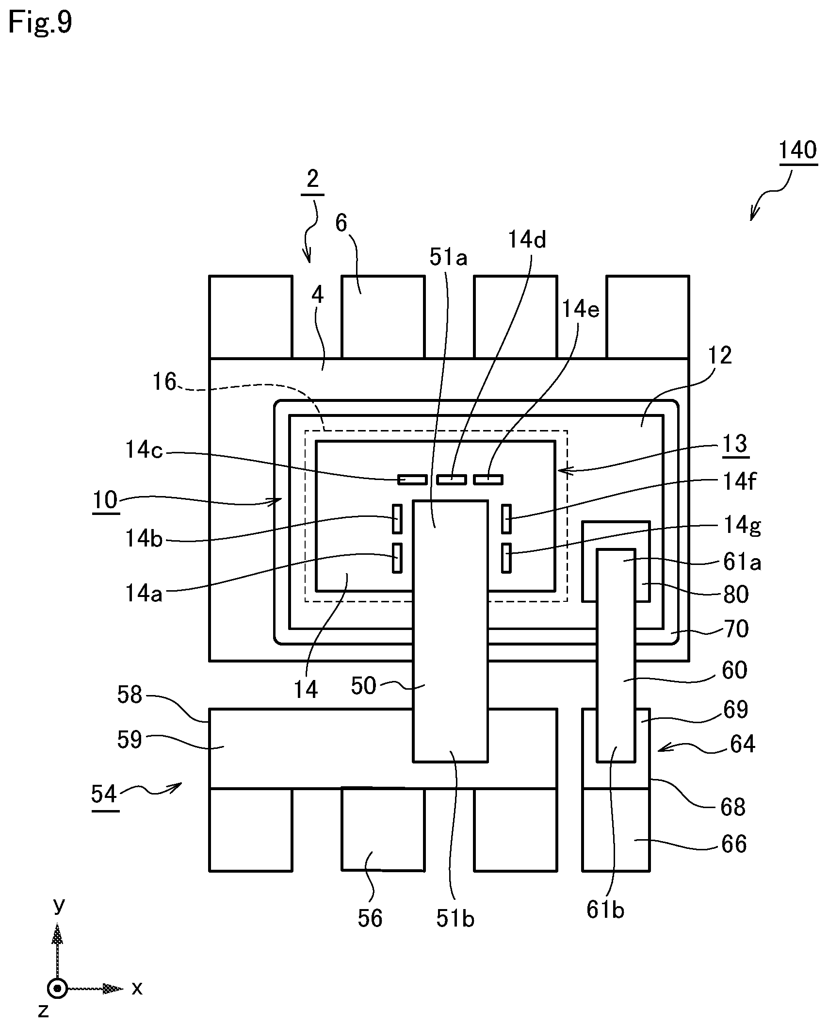 Patent US11784167 Figure 9 – Semiconductor device with metal film having openings