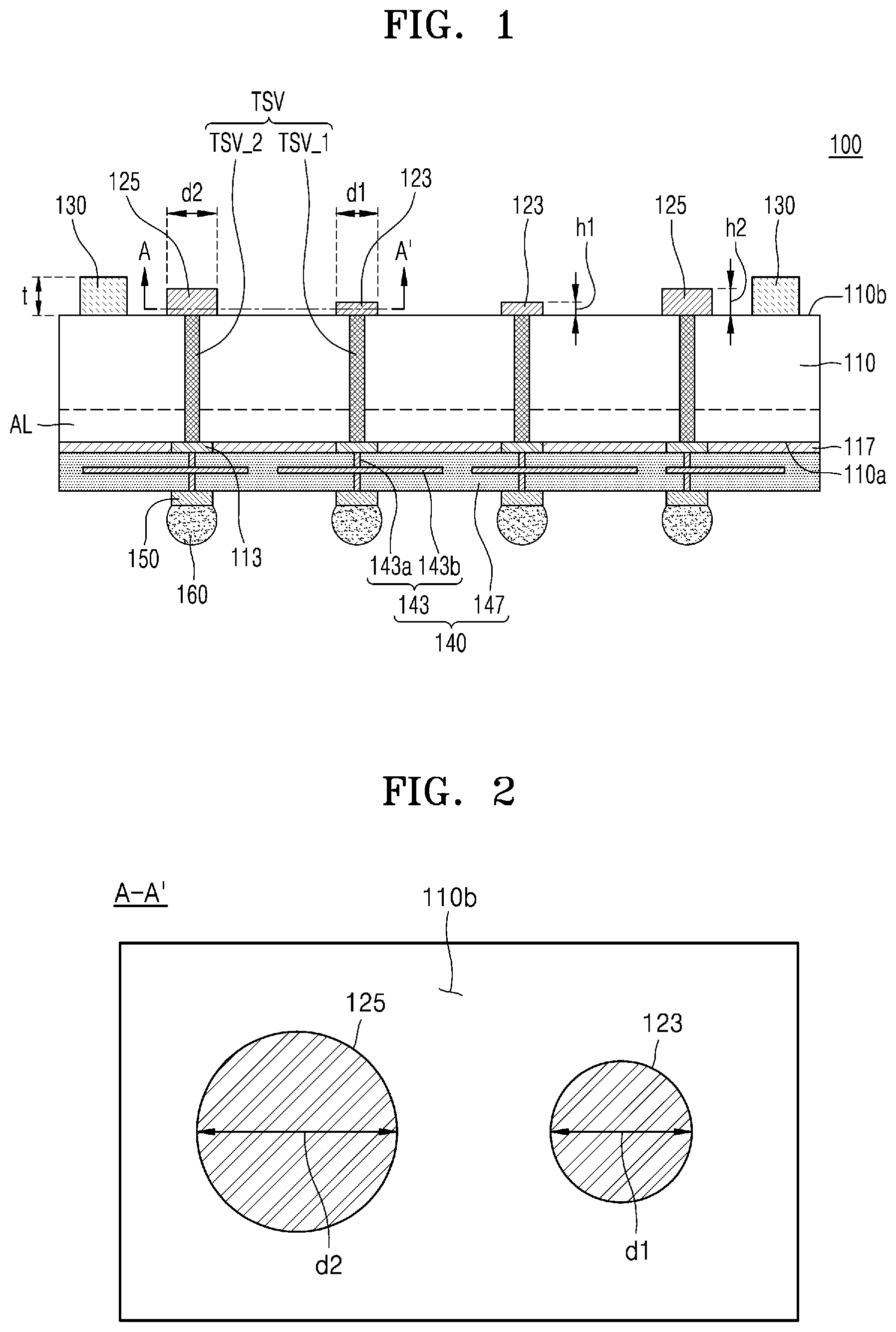 Patent US11784168 Figure 1 – Semiconductor chip, semiconductor device, and semiconductor package including the semiconductor chip
