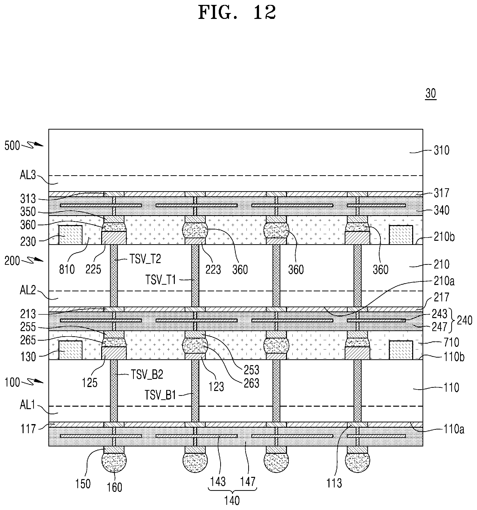 Patent US11784168 Figure 10 – Semiconductor chip, semiconductor device, and semiconductor package including the semiconductor chip
