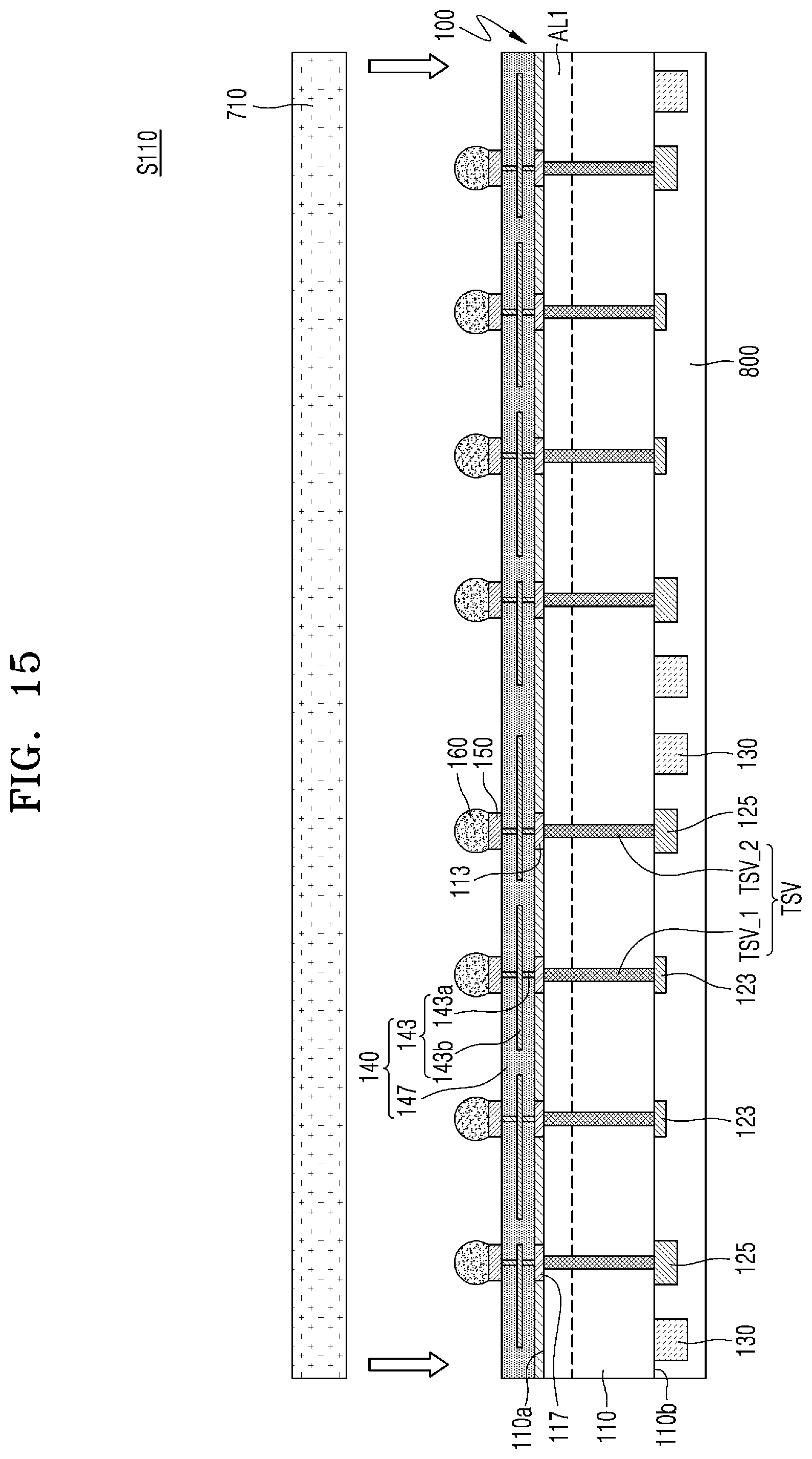 Patent US11784168 Figure 13 – Semiconductor chip, semiconductor device, and semiconductor package including the semiconductor chip