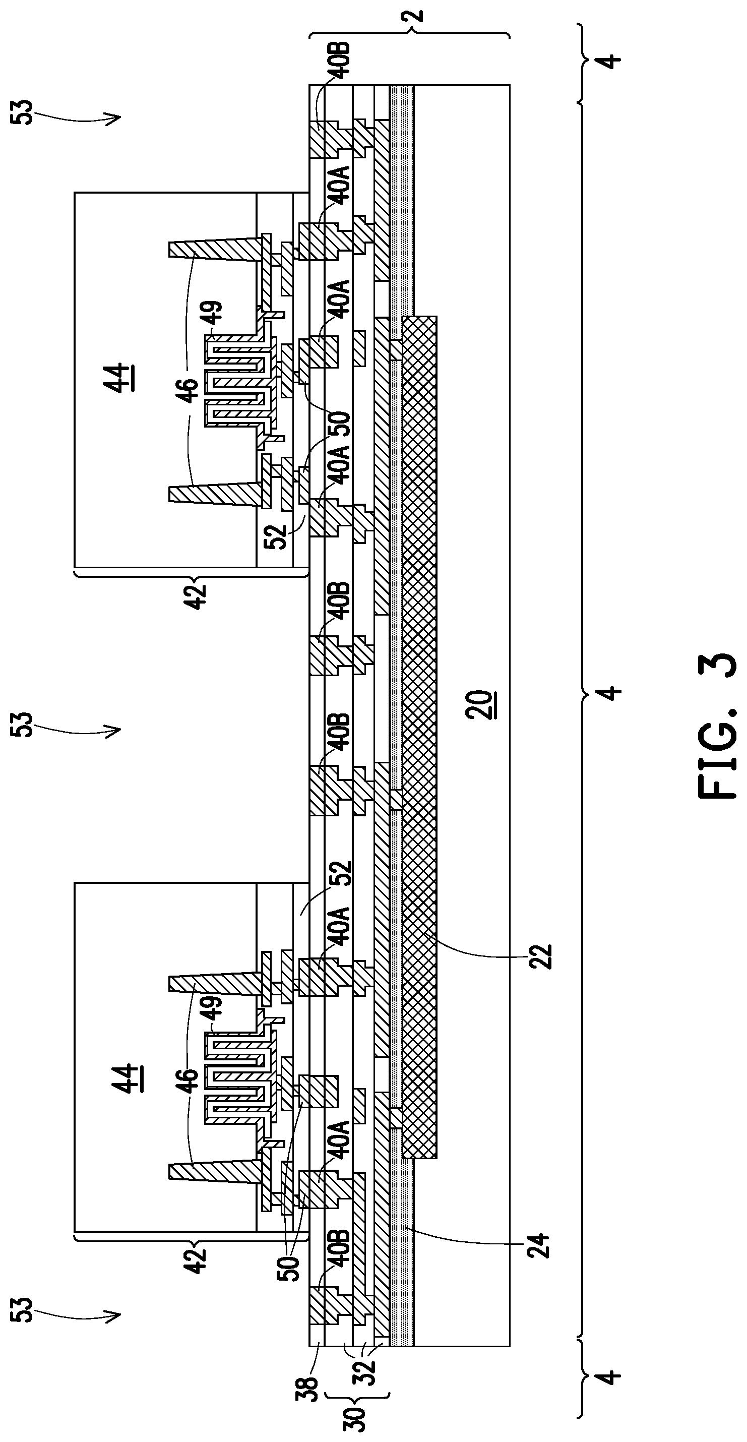 Patent US11784172 Figure 3 – Deep partition power delivery with deep trench capacitor