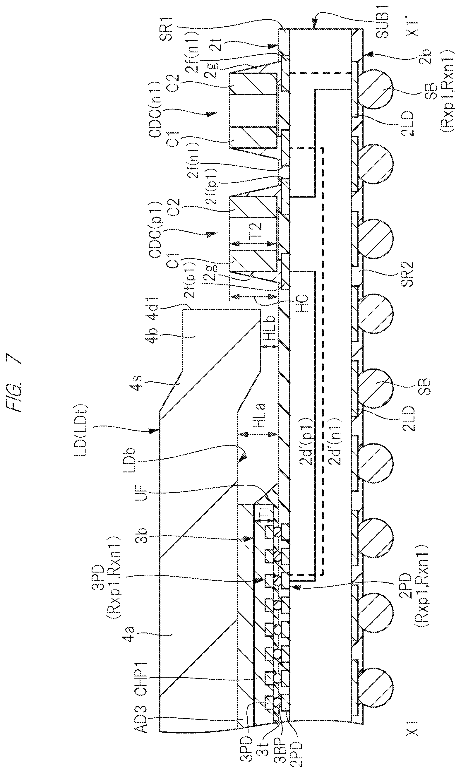 Patent US11784173 Figure 7 – Semiconductor device including a circuit for transmitting a signal