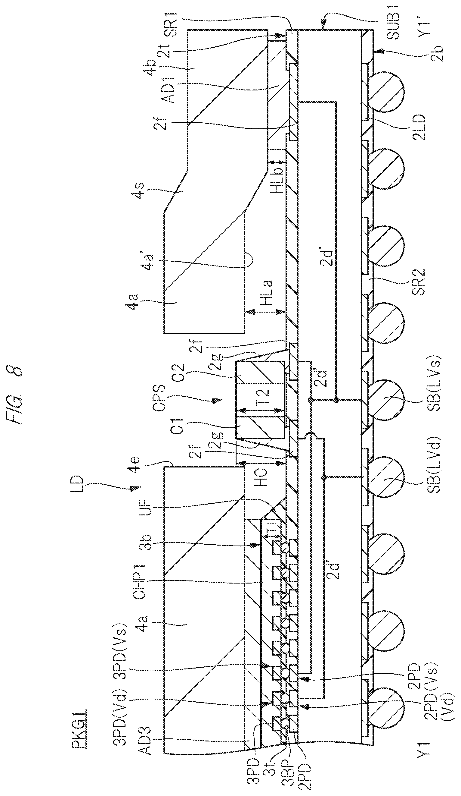 Patent US11784173 Figure 8 – Semiconductor device including a circuit for transmitting a signal