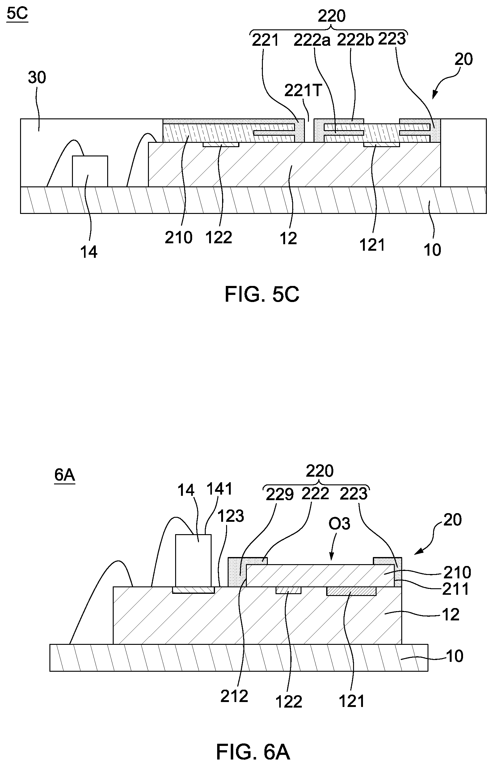 Patent US11784174 Figure 5 – Optical package structure and method for manufacturing the same
