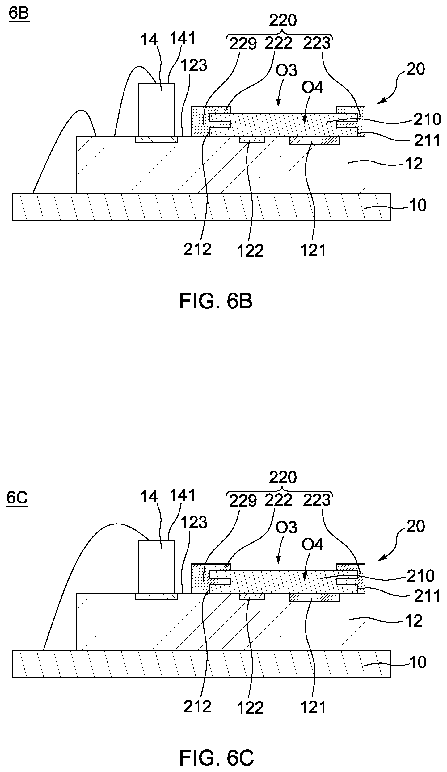 Patent US11784174 Figure 6 – Optical package structure and method for manufacturing the same