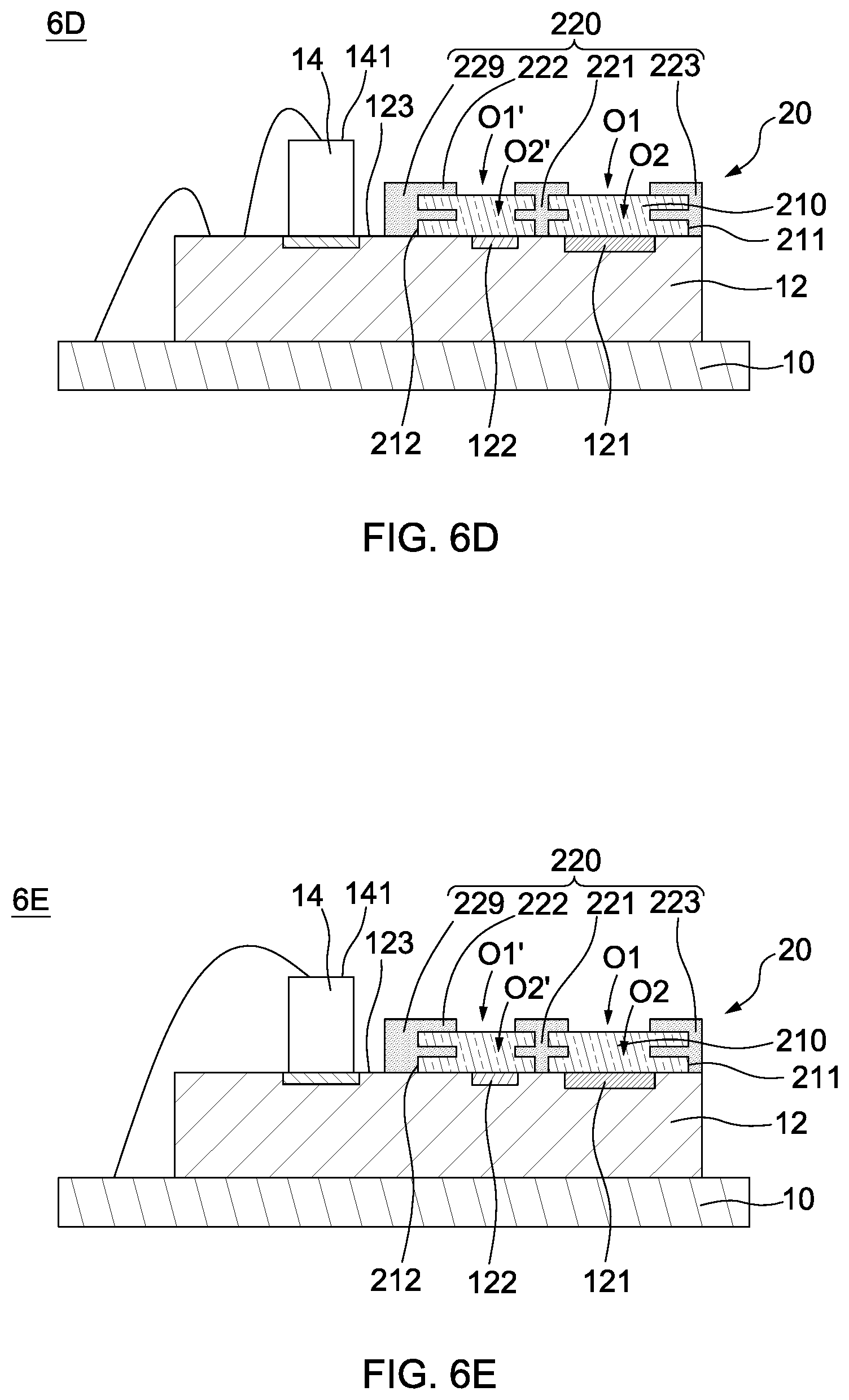 Patent US11784174 Figure 7 – Optical package structure and method for manufacturing the same