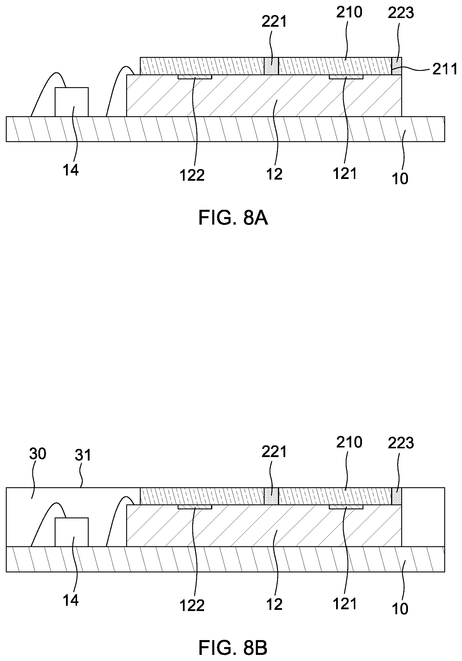 Patent US11784174 Figure 13 – Optical package structure and method for manufacturing the same