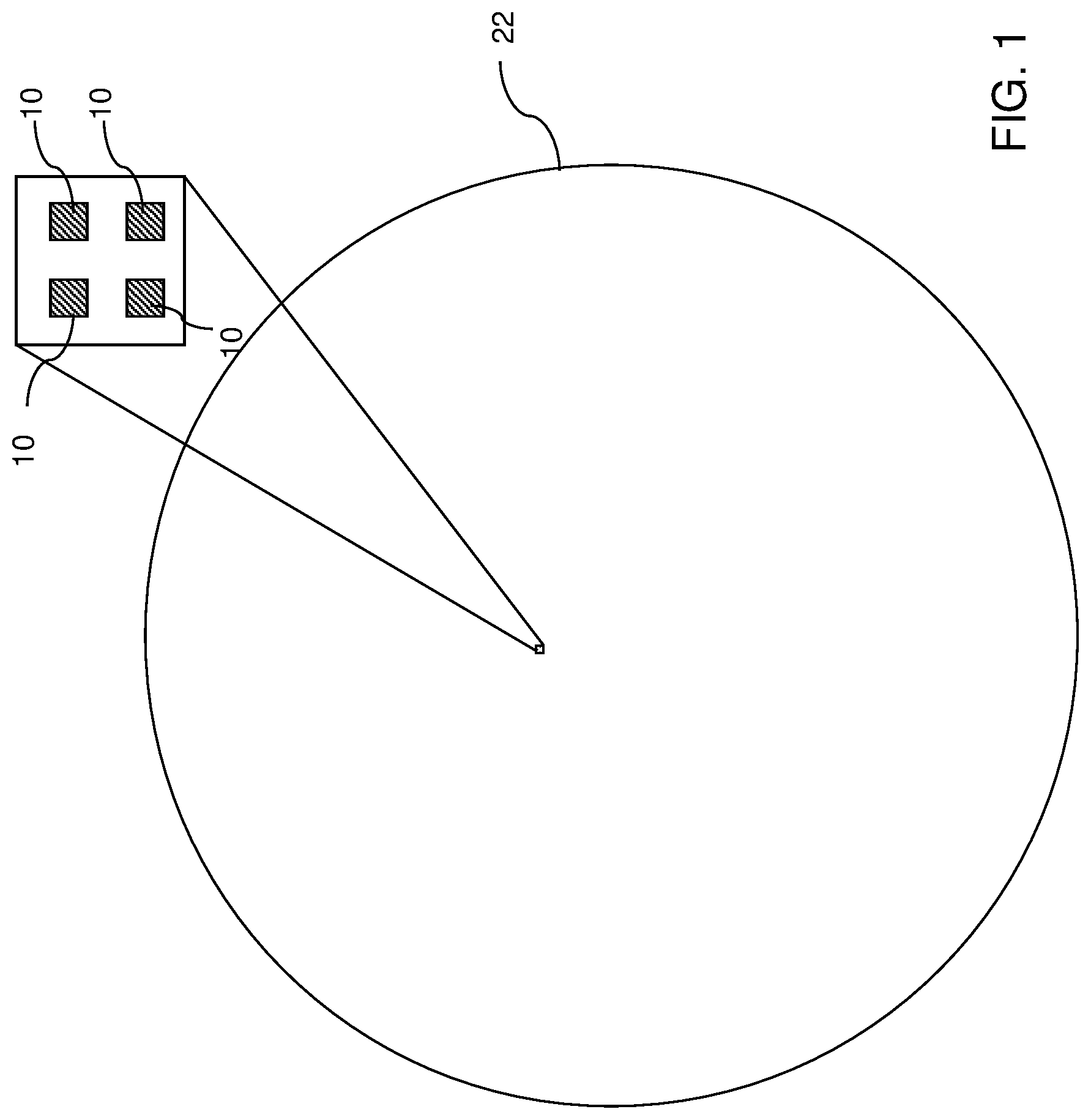 Patent US11784176 Figure 1 – Light emitting diode device containing a positive photoresist insulating spacer and a conductive sidewall contact and method of making the same