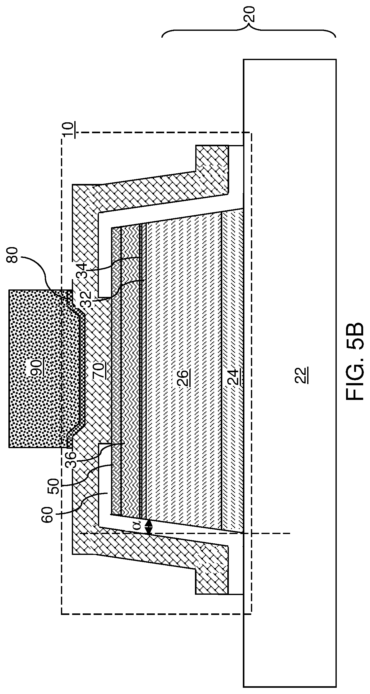 Patent US11784176 Figure 9 – Light emitting diode device containing a positive photoresist insulating spacer and a conductive sidewall contact and method of making the same