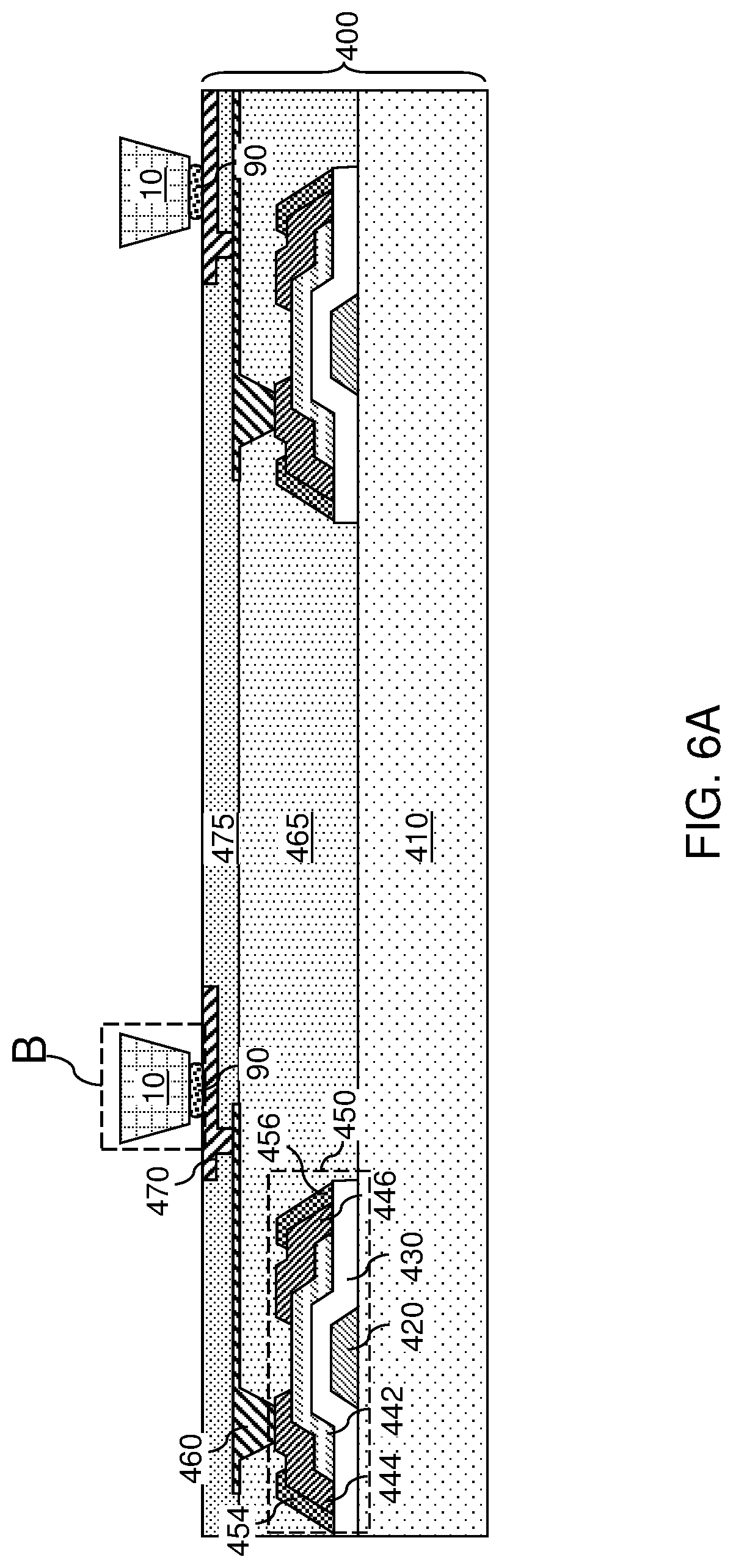 Patent US11784176 Figure 10 – Light emitting diode device containing a positive photoresist insulating spacer and a conductive sidewall contact and method of making the same