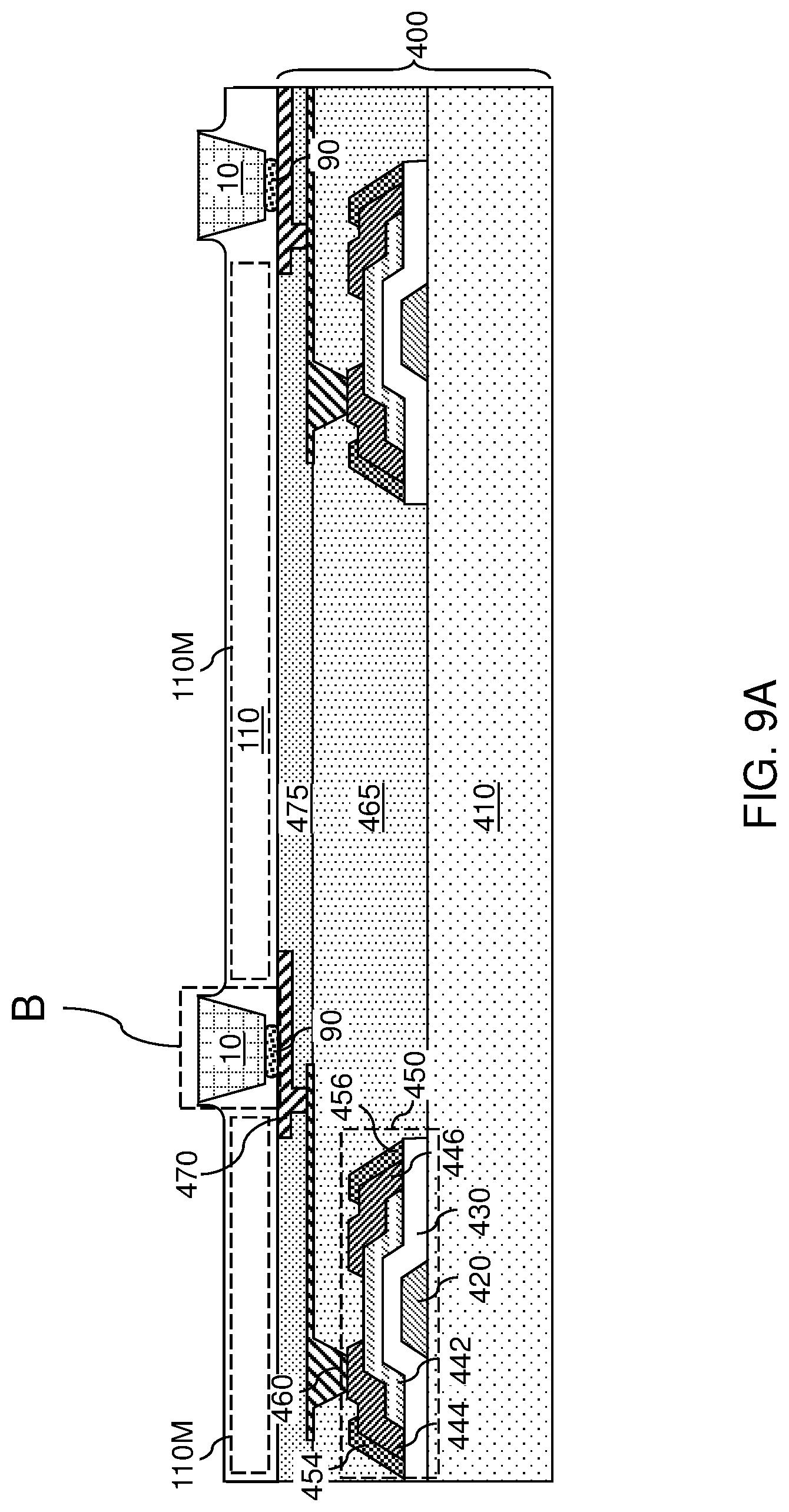 Patent US11784176 Figure 16 – Light emitting diode device containing a positive photoresist insulating spacer and a conductive sidewall contact and method of making the same