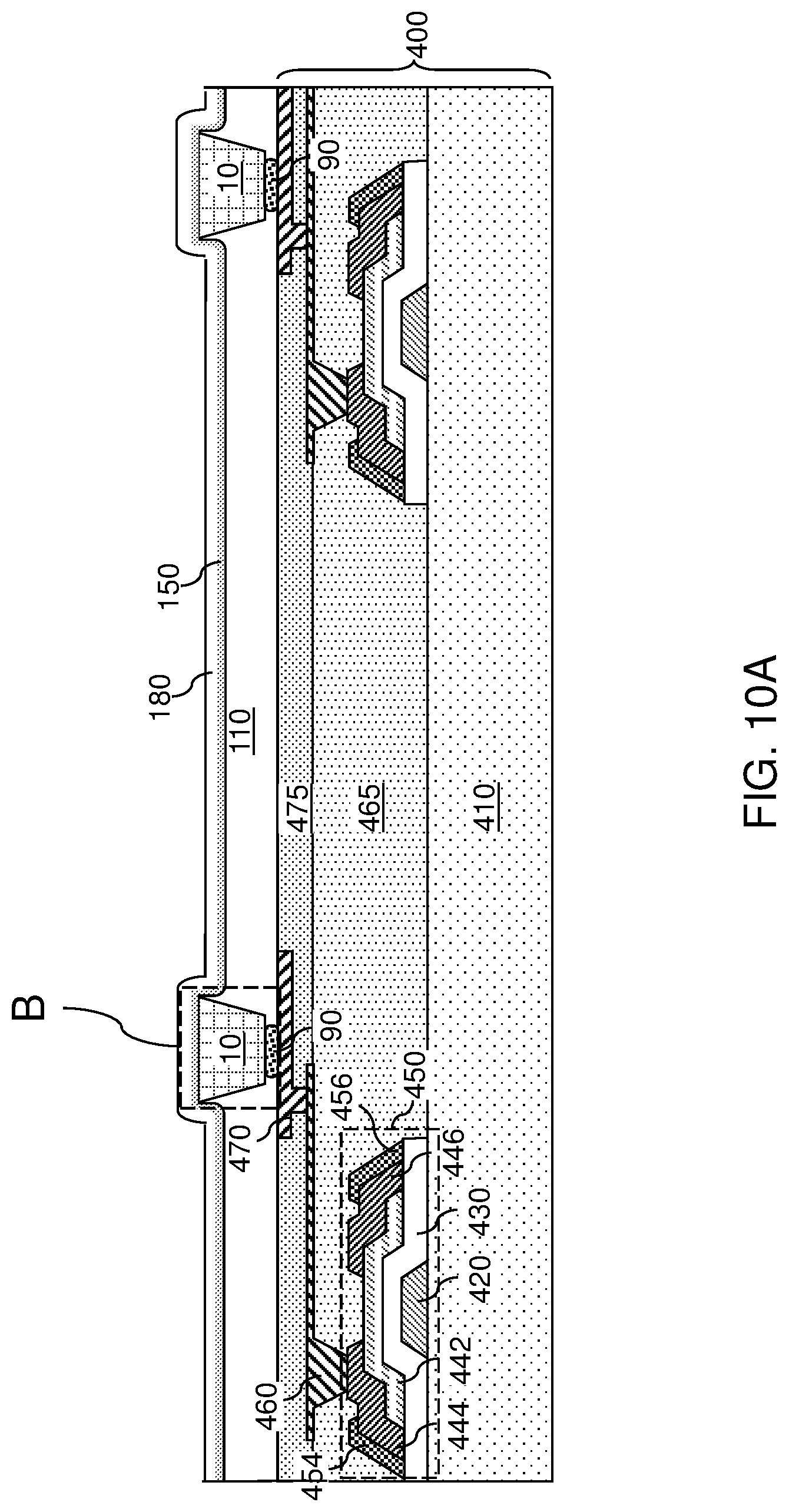 Patent US11784176 Figure 19 – Light emitting diode device containing a positive photoresist insulating spacer and a conductive sidewall contact and method of making the same