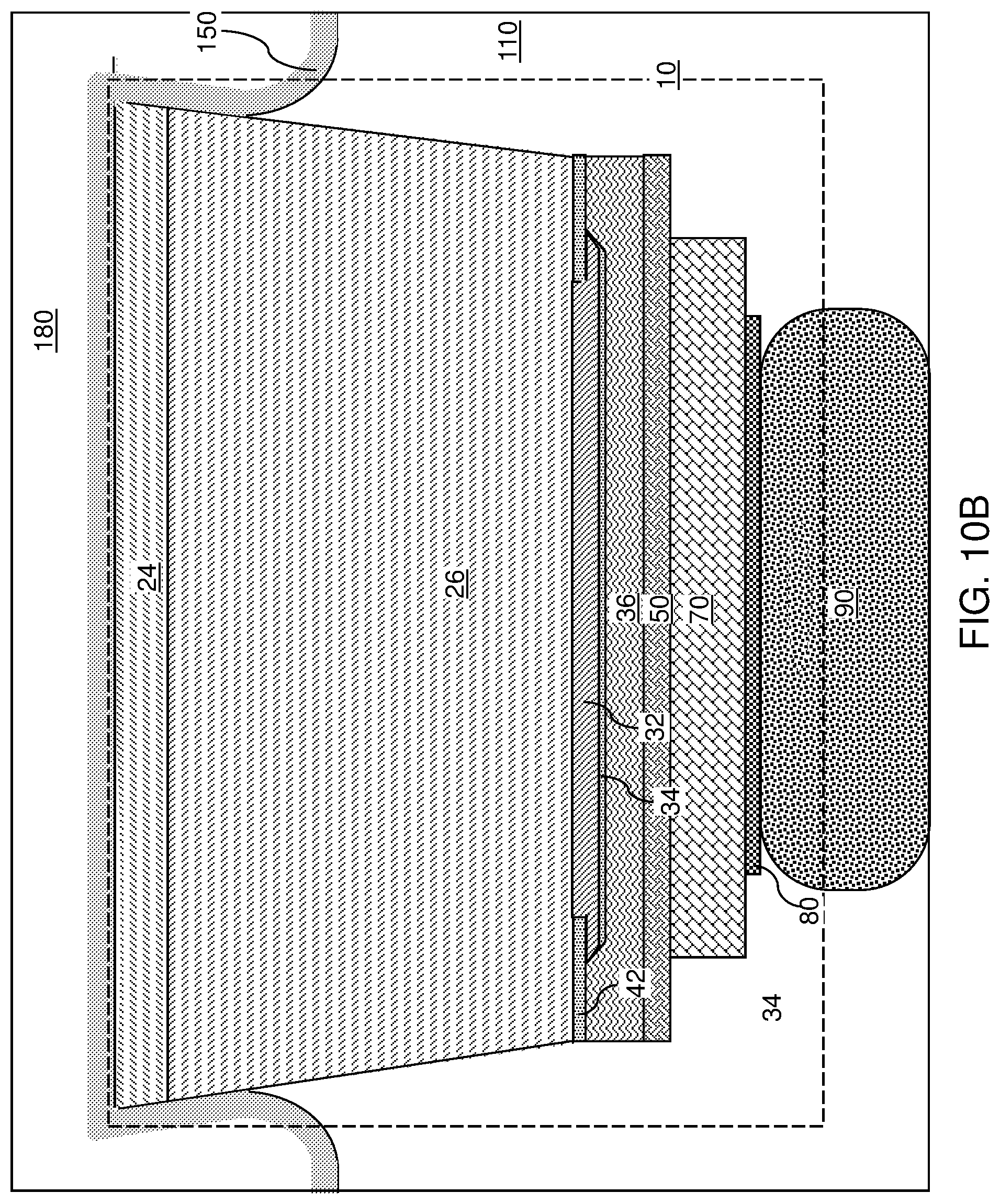 Patent US11784176 Figure 20 – Light emitting diode device containing a positive photoresist insulating spacer and a conductive sidewall contact and method of making the same