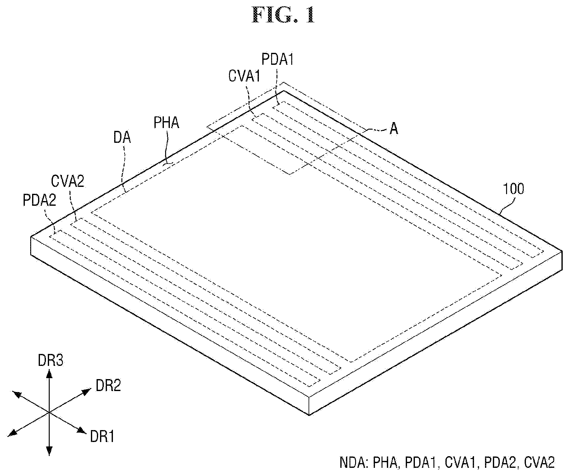 Patent US11784177 Figure 1 – Display device and method for fabricating the same