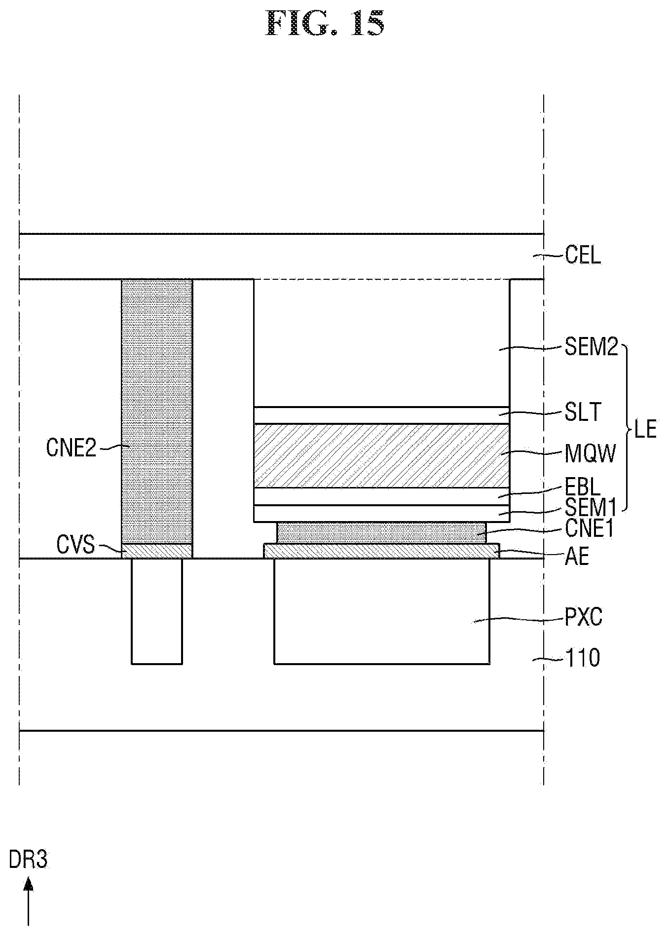 Patent US11784177 Figure 15 – Display device and method for fabricating the same