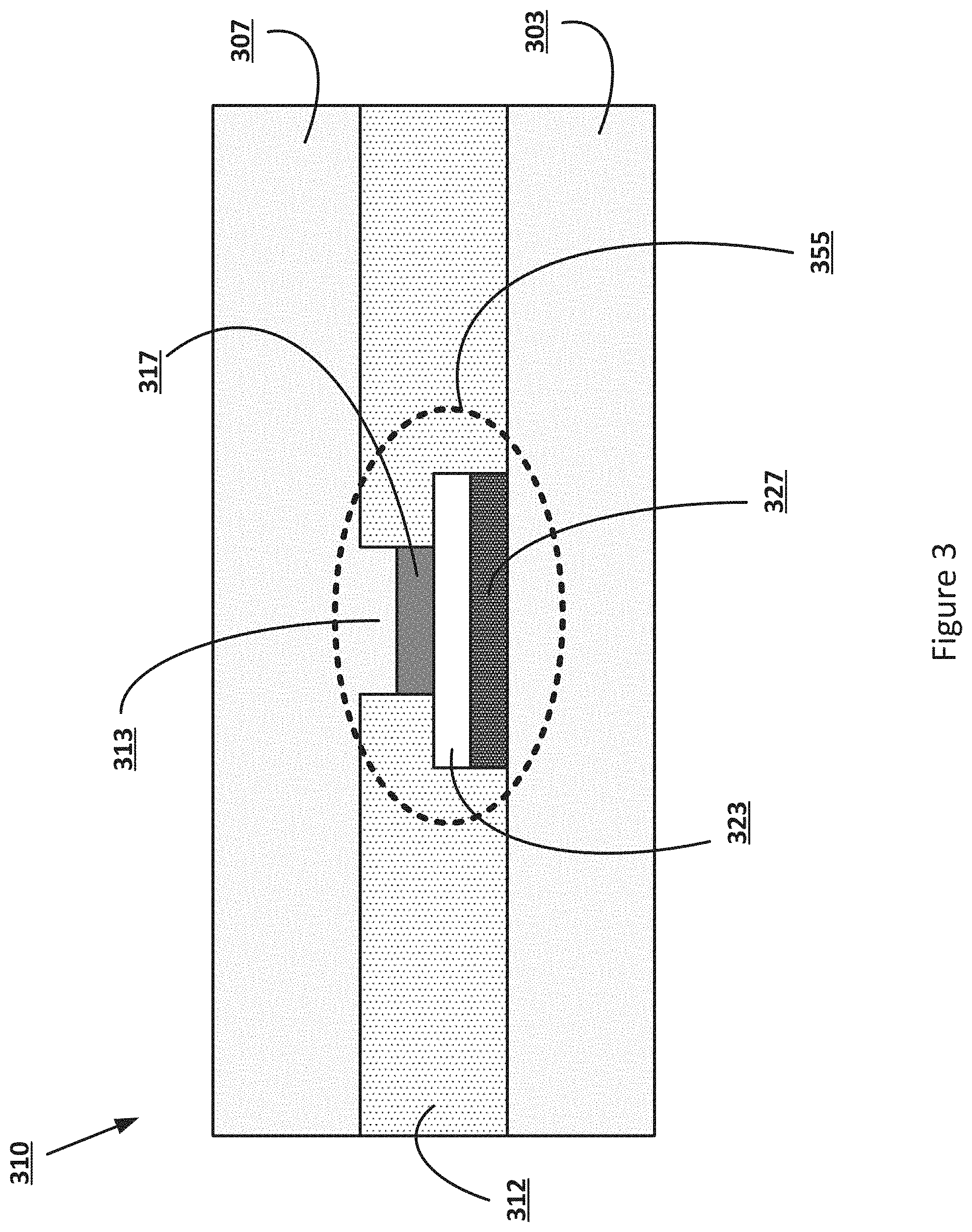 Patent US11784181 Figure 3 – Die backend diodes for electrostatic discharge (ESD) protection