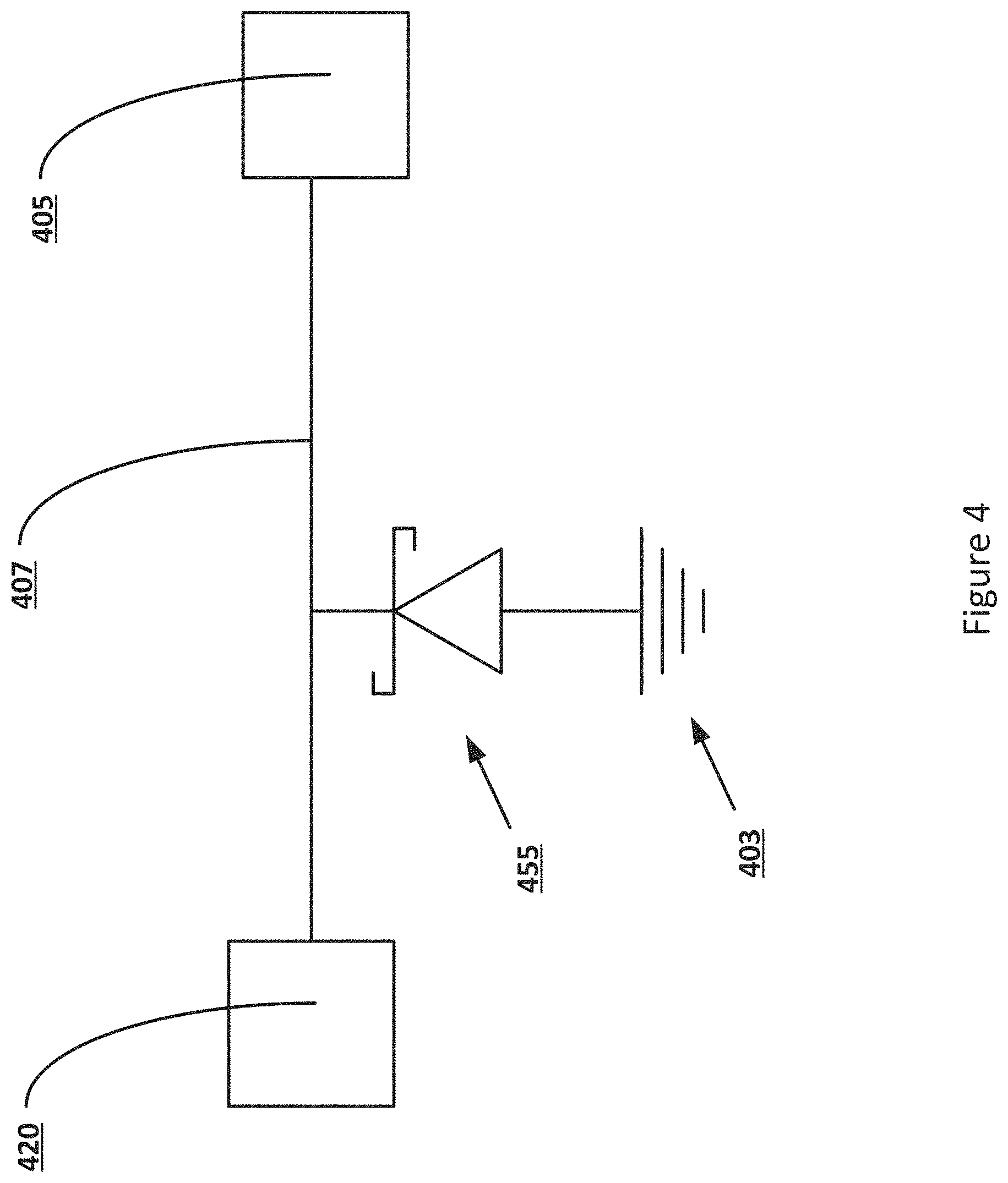 Patent US11784181 Figure 4 – Die backend diodes for electrostatic discharge (ESD) protection