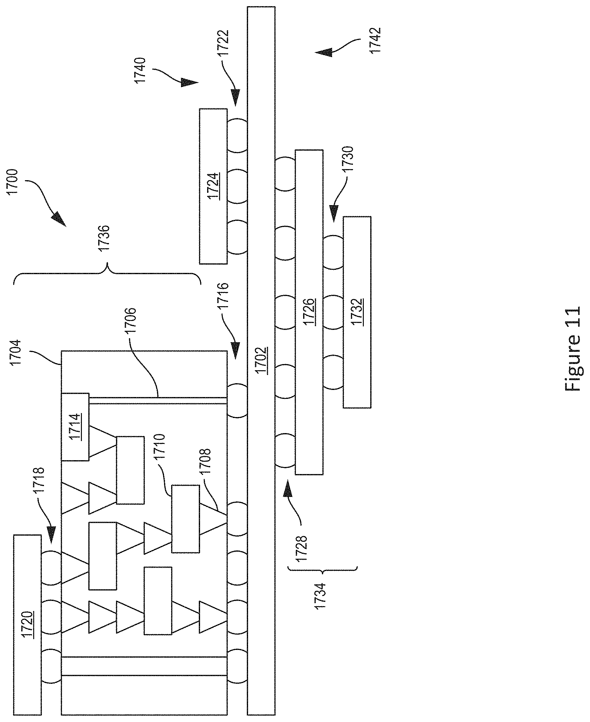 Patent US11784181 Figure 11 – Die backend diodes for electrostatic discharge (ESD) protection