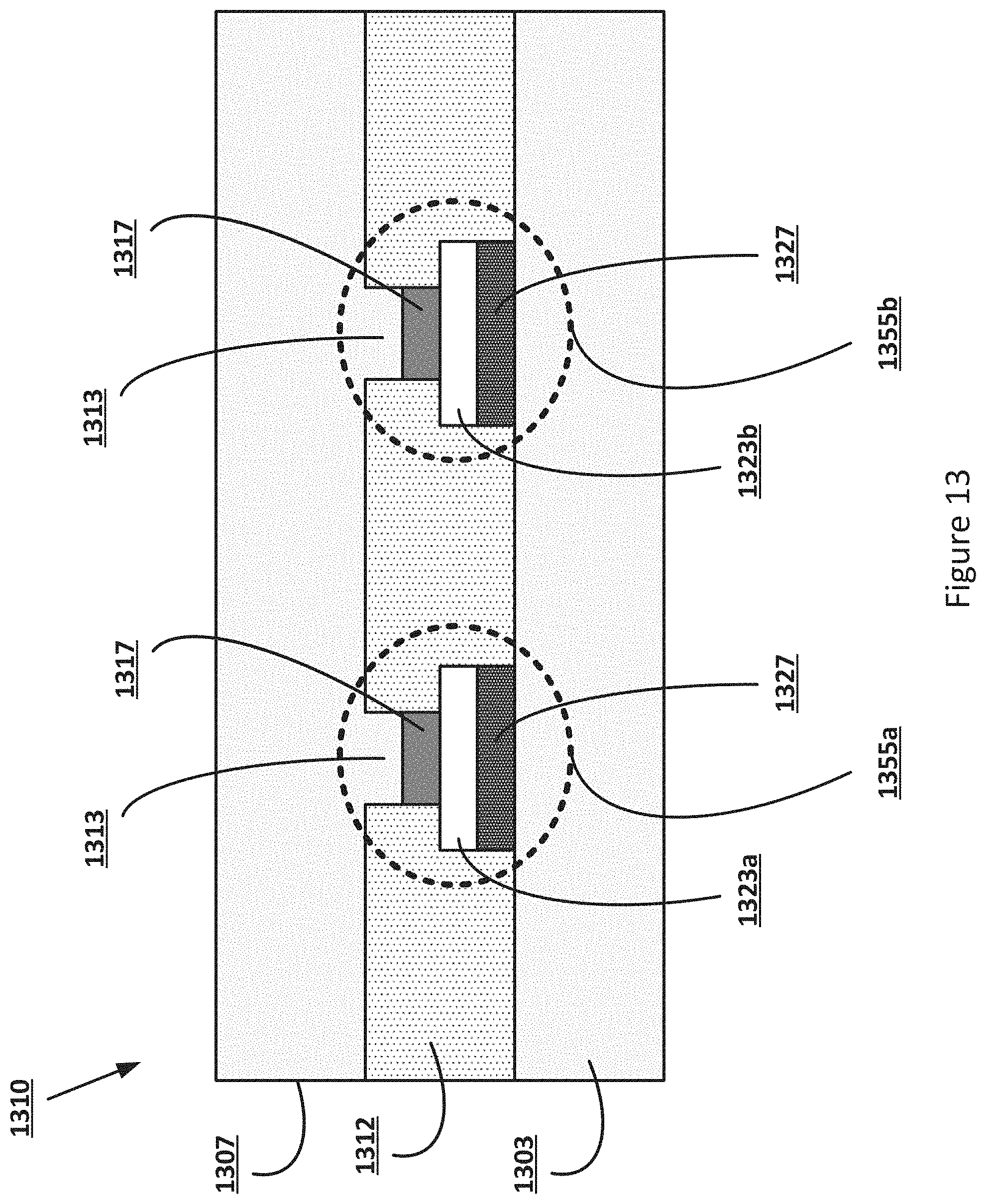 Patent US11784181 Figure 13 – Die backend diodes for electrostatic discharge (ESD) protection