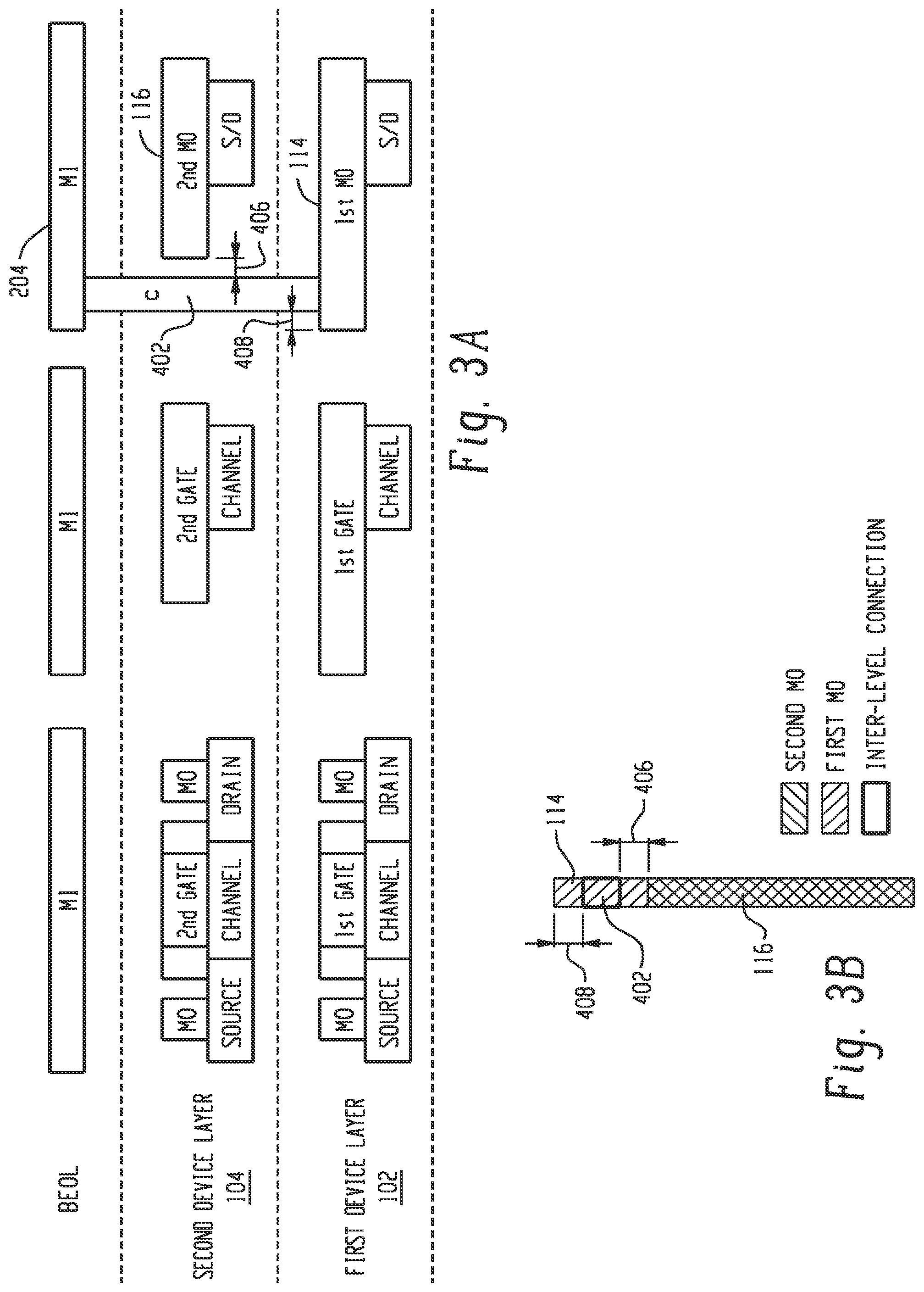 Patent US11784183 Figure 3 – Inter-level connection for multi-layer structures