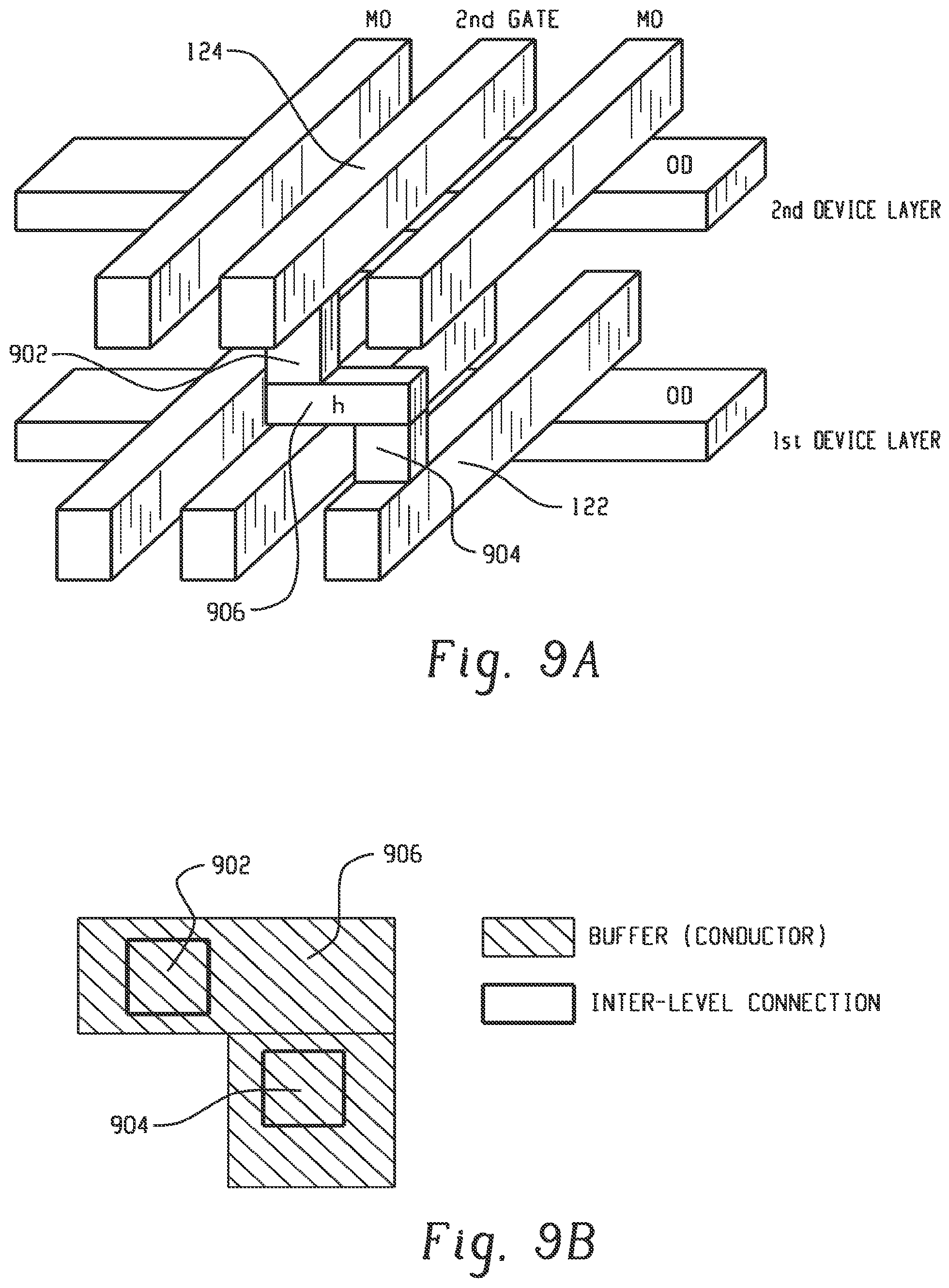 Patent US11784183 Figure 9 – Inter-level connection for multi-layer structures