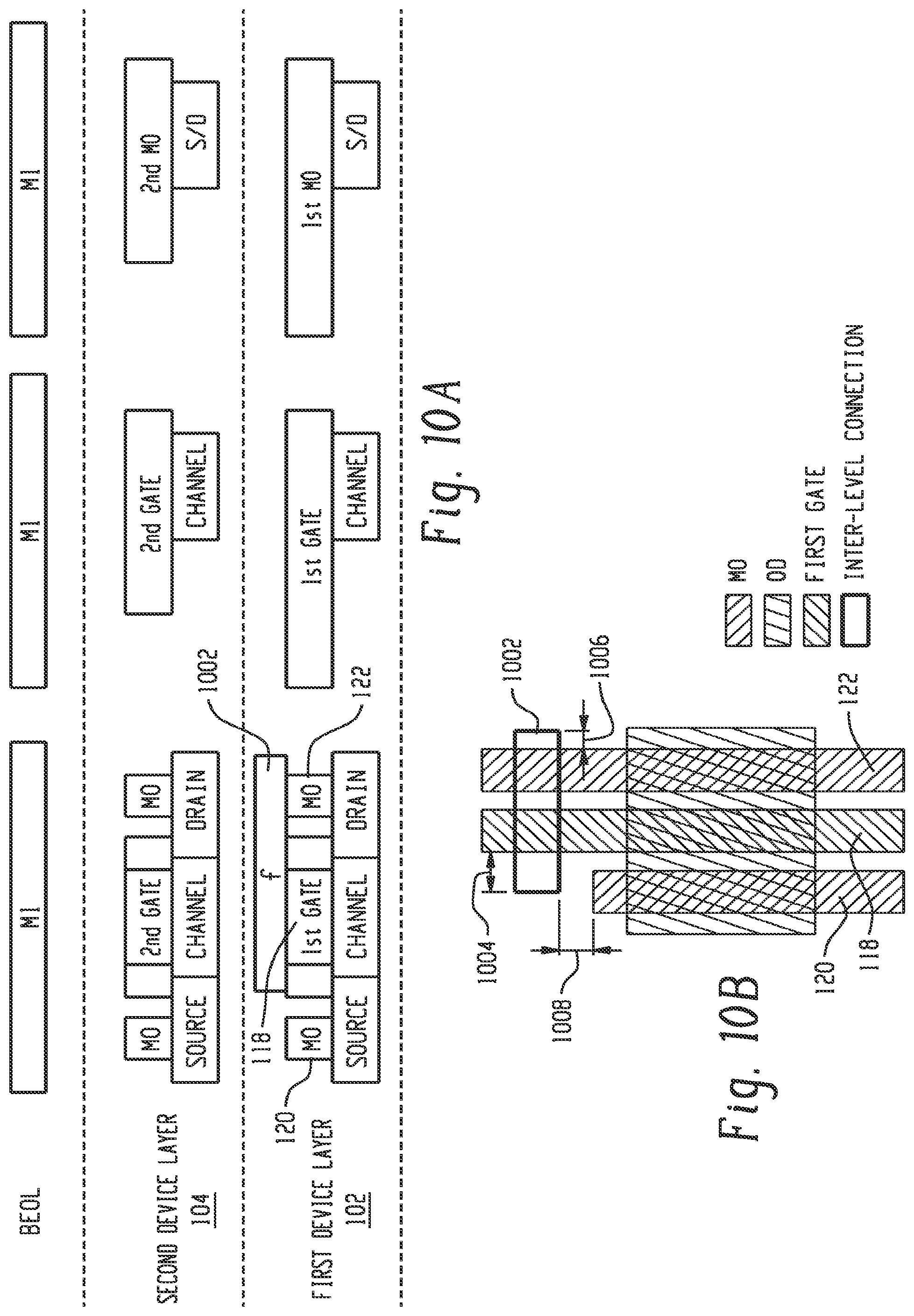 Patent US11784183 Figure 10 – Inter-level connection for multi-layer structures