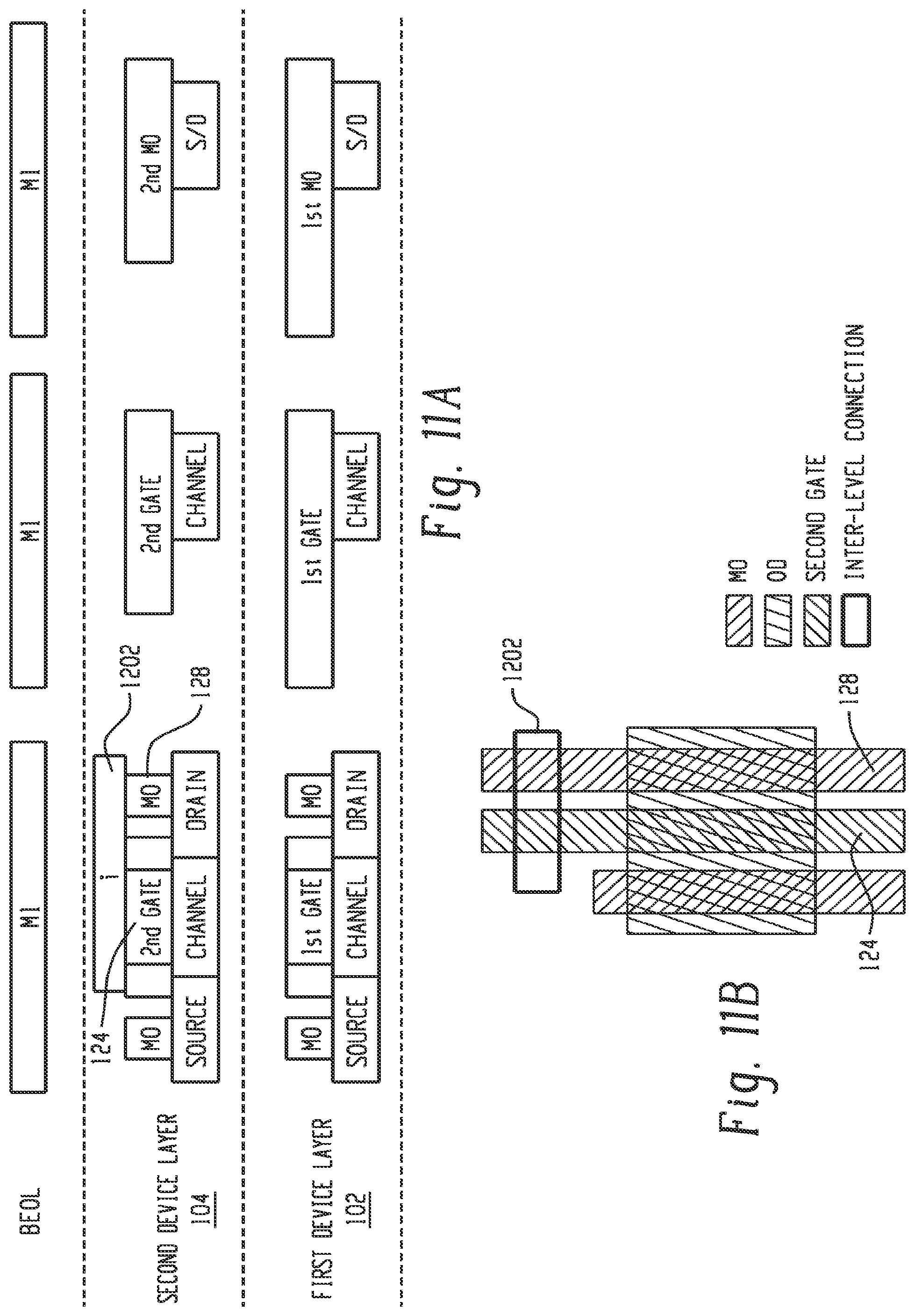 Patent US11784183 Figure 11 – Inter-level connection for multi-layer structures