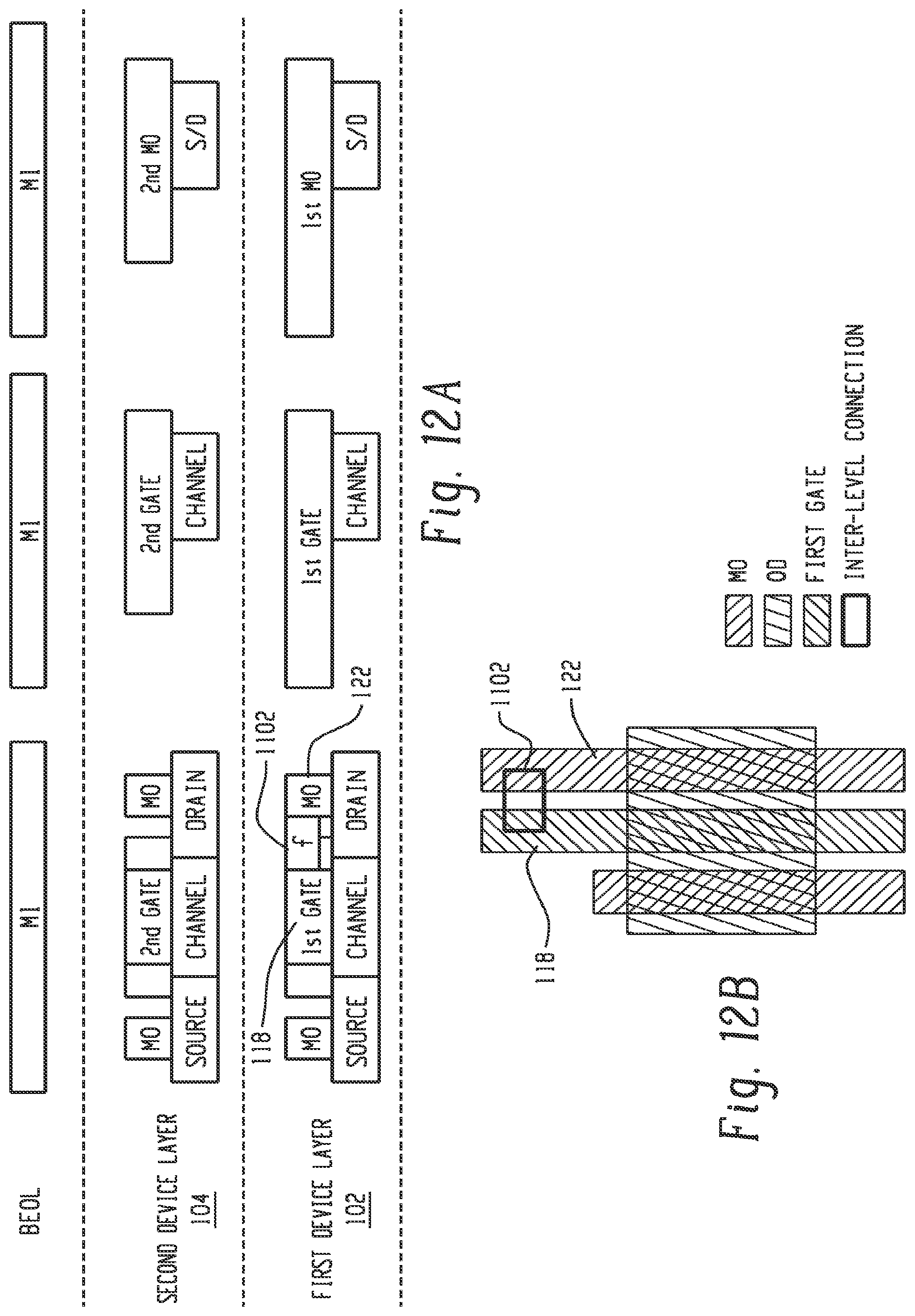 Patent US11784183 Figure 12 – Inter-level connection for multi-layer structures