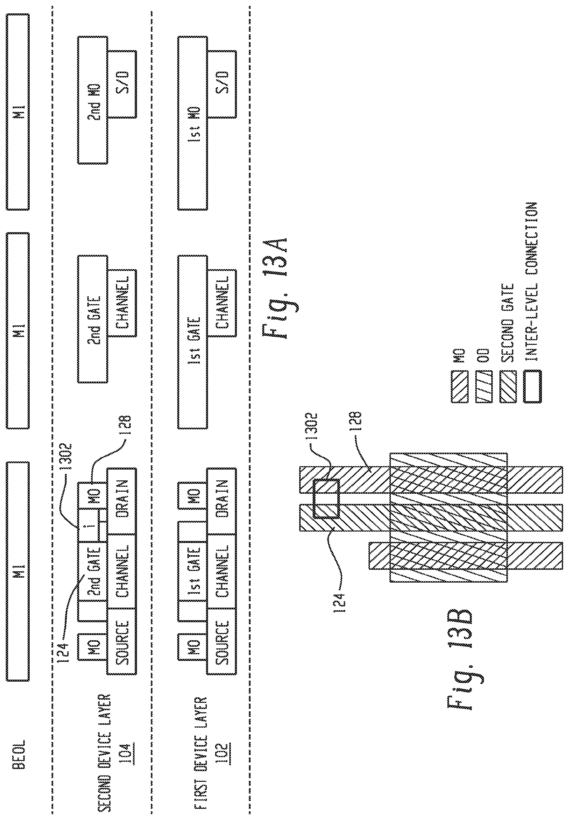 Patent US11784183 Figure 13 – Inter-level connection for multi-layer structures