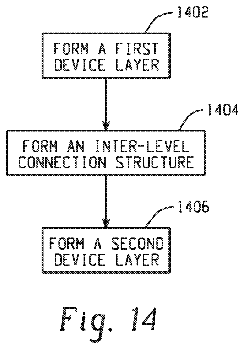 Patent US11784183 Figure 14 – Inter-level connection for multi-layer structures