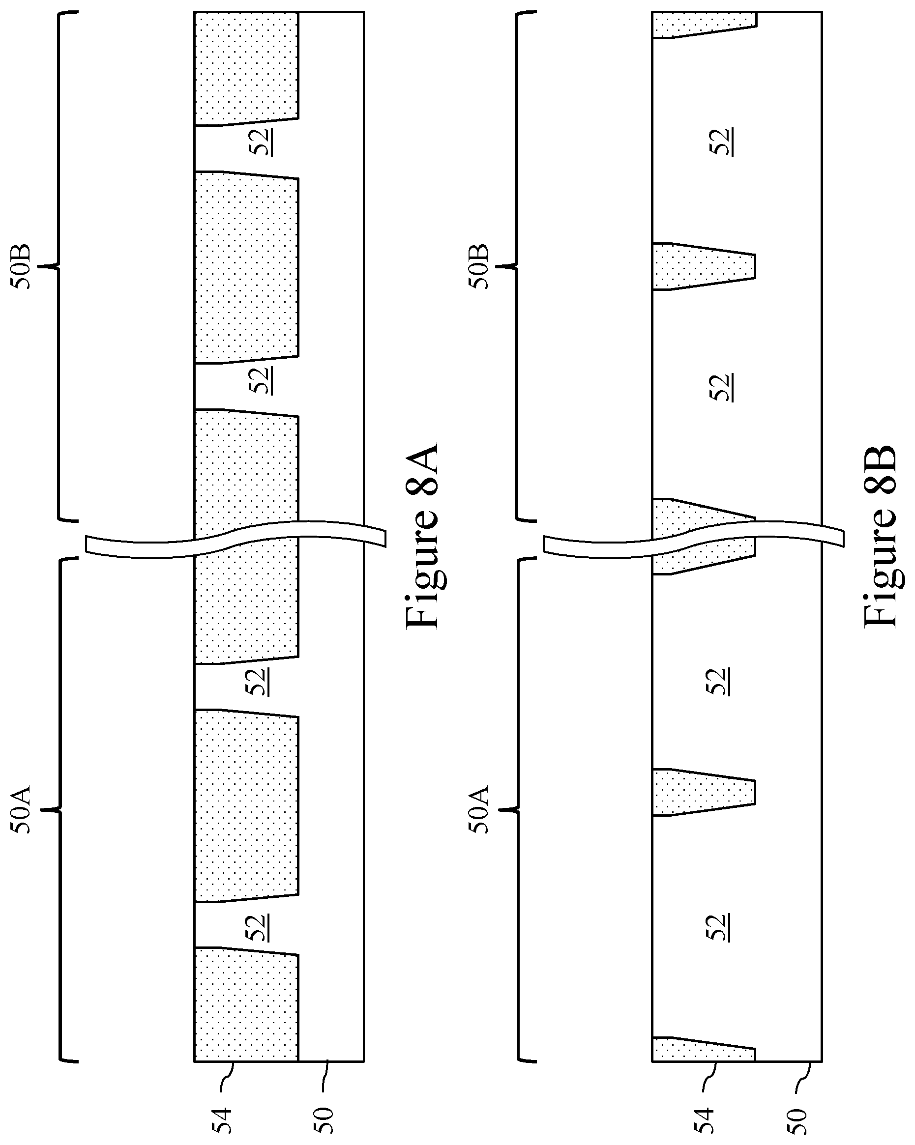 Patent US11784185 Figure 8 – Source/drain regions in fin field effect transistors (FinFETs) and methods of forming same
