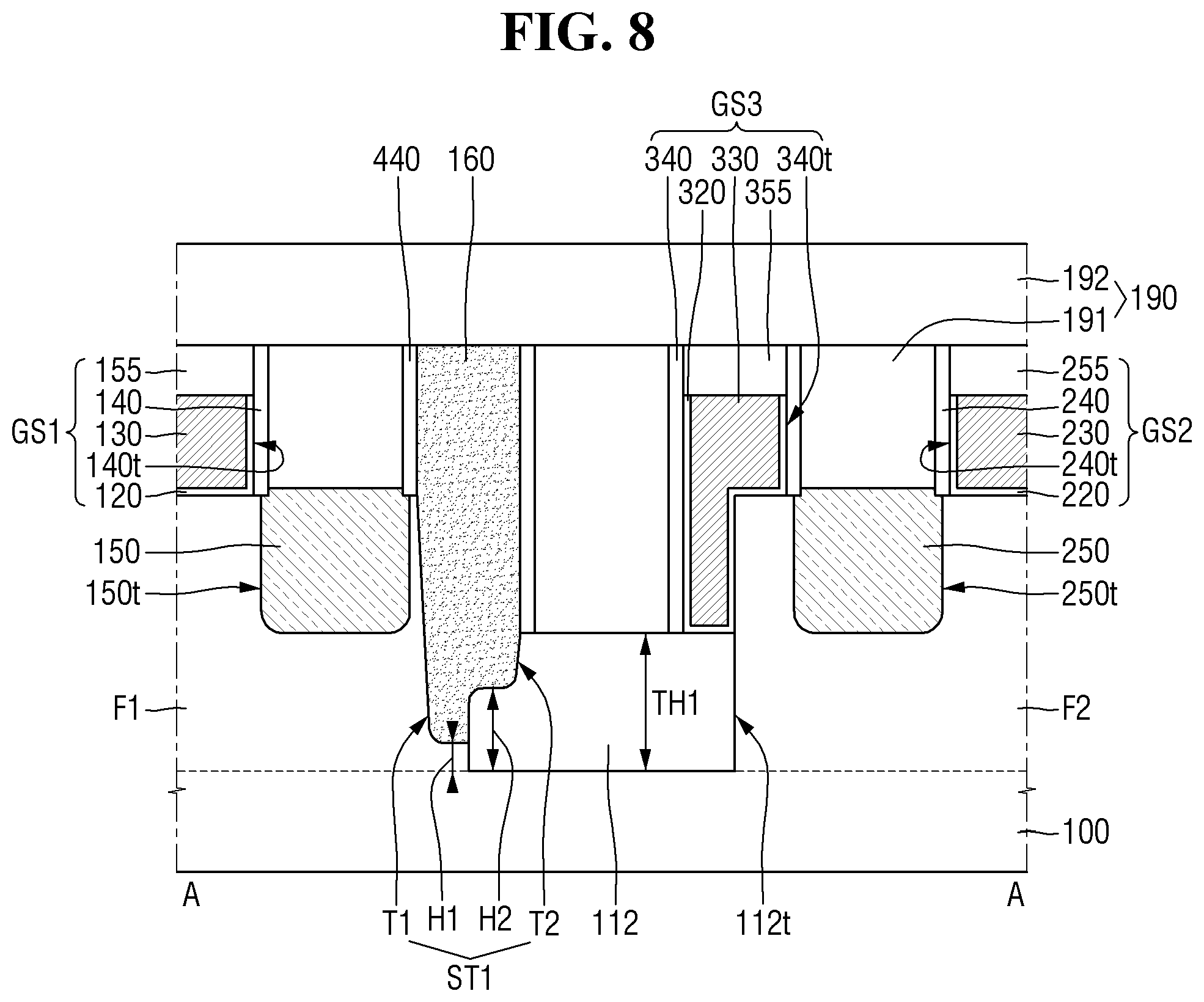 Patent US11784186 Figure 8 – Semiconductor device and method for fabricating the same