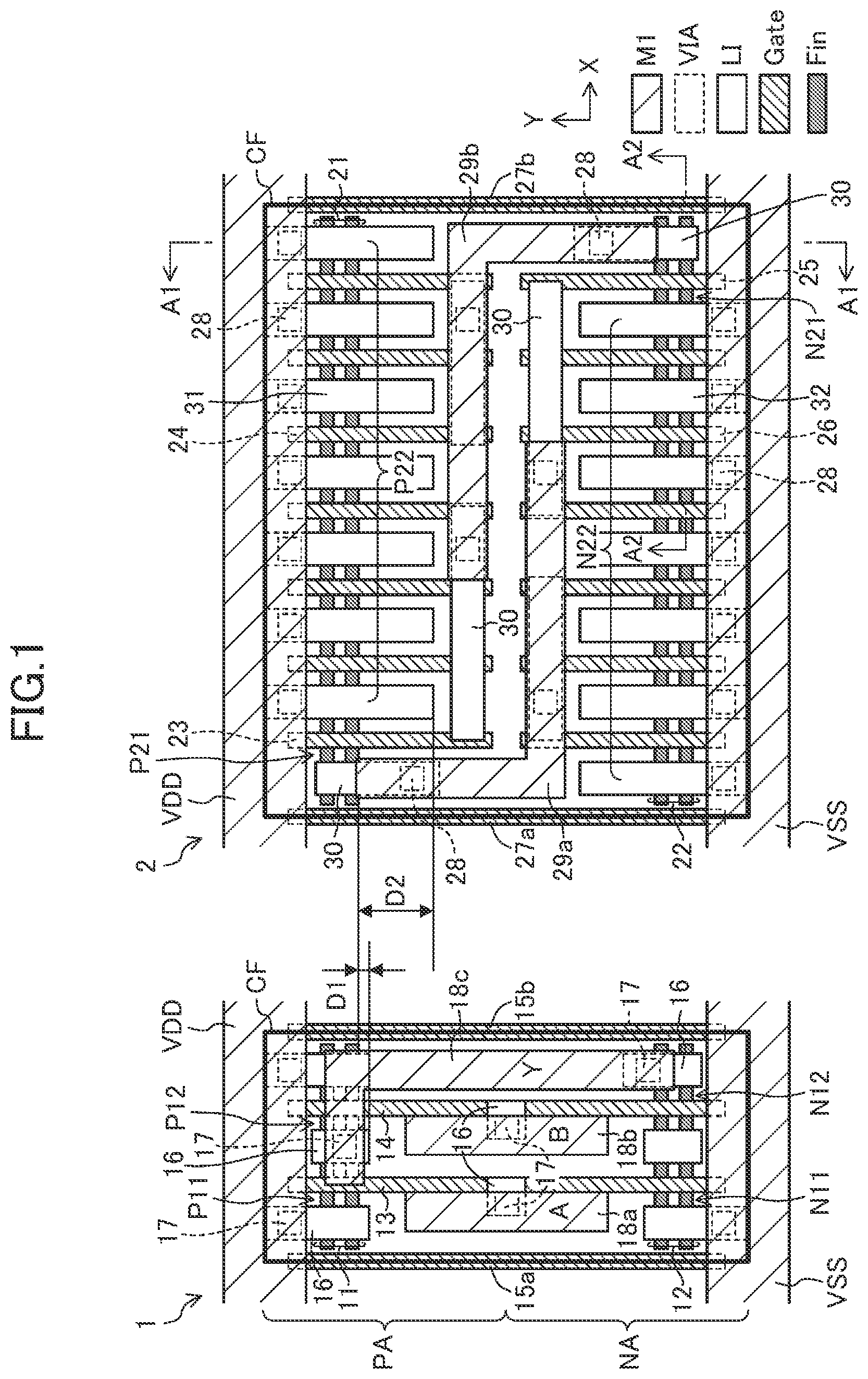 Patent US11784188 Figure 1 – Semiconductor integrated circuit device