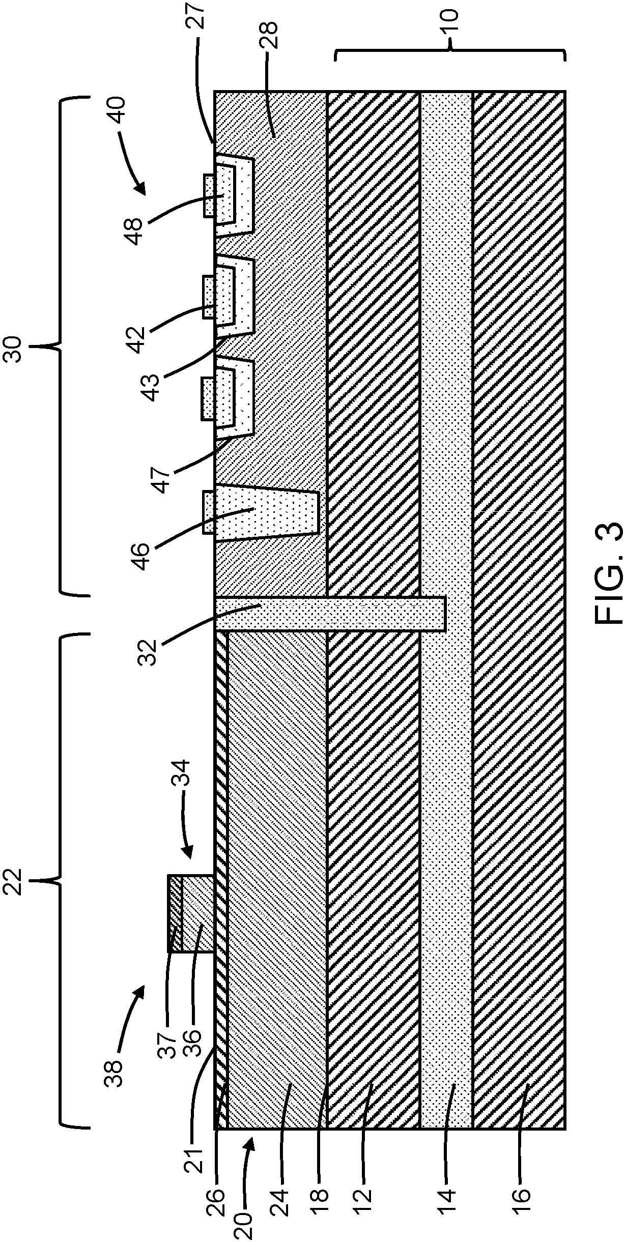 Patent US11784189 Figure 3 – Monolithic integration of diverse device types with shared electrical isolation