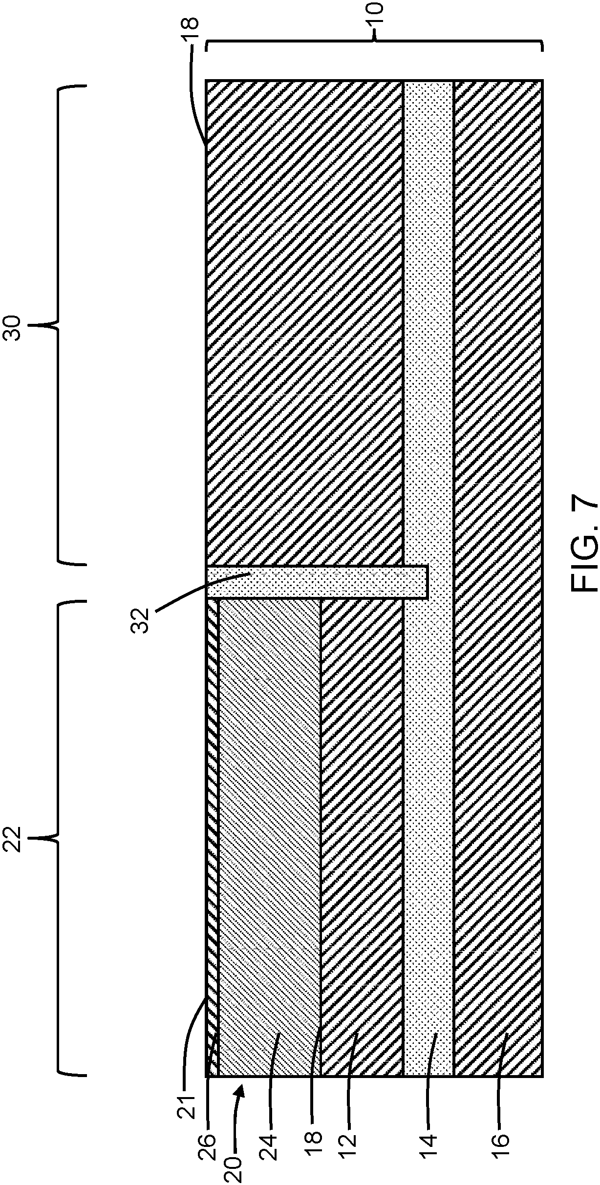 Patent US11784189 Figure 7 – Monolithic integration of diverse device types with shared electrical isolation