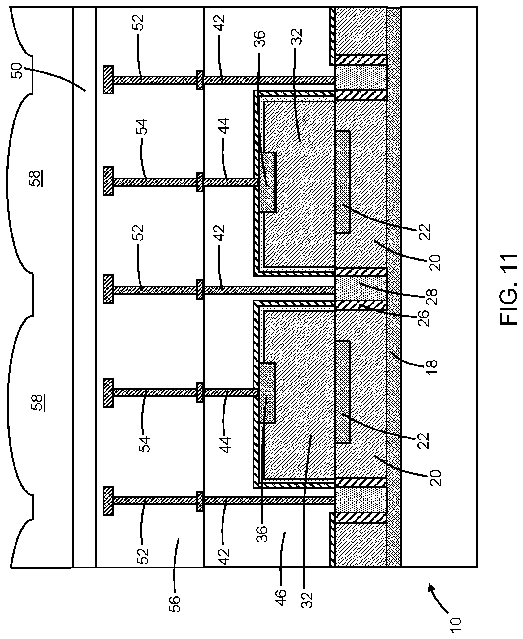 Patent US11784196 Figure 7 – Trenchless single-photon avalanche diodes