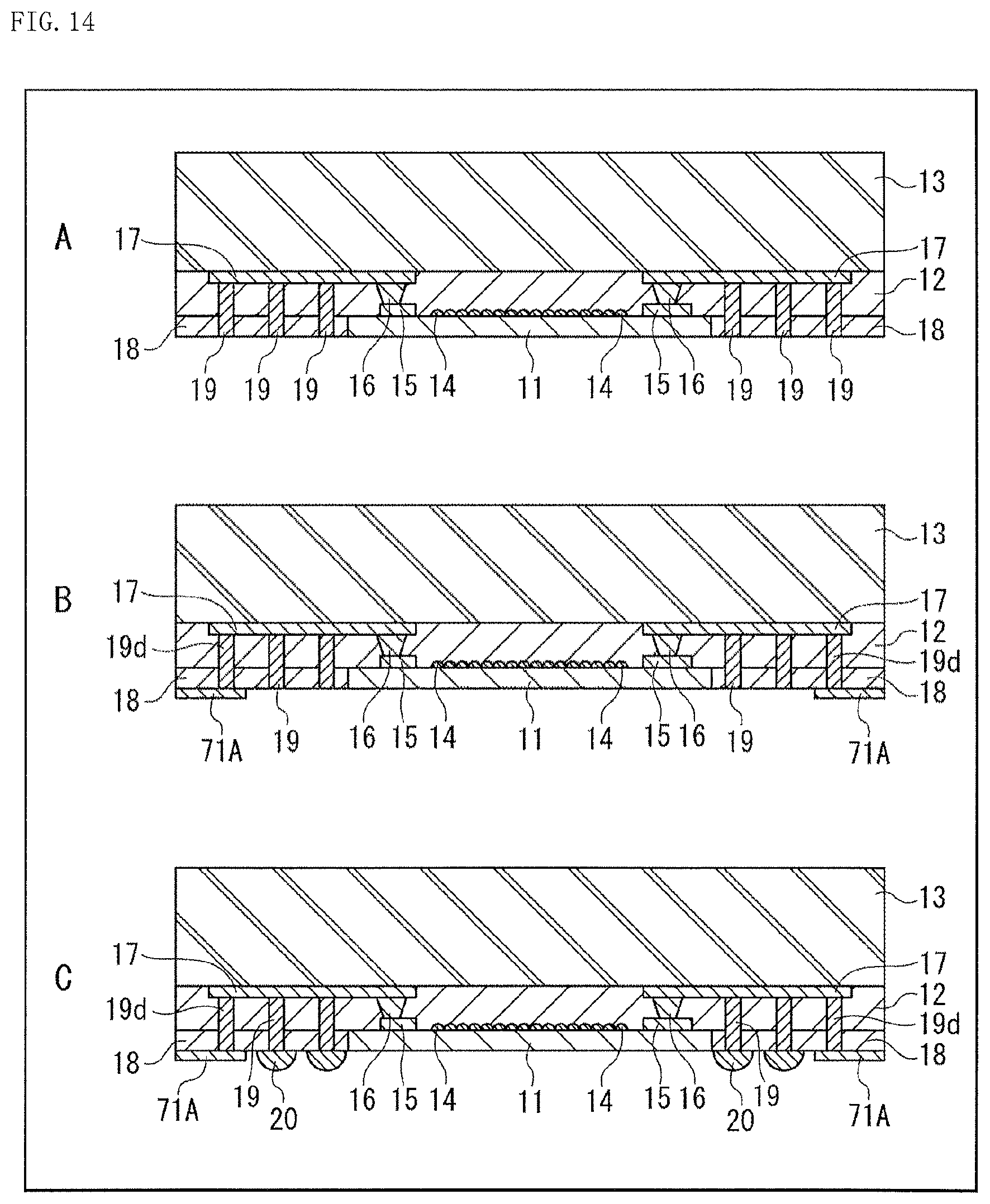 Patent US11784197 Figure 14 – Solid-state imaging unit, method of producing the same, and electronic apparatus
