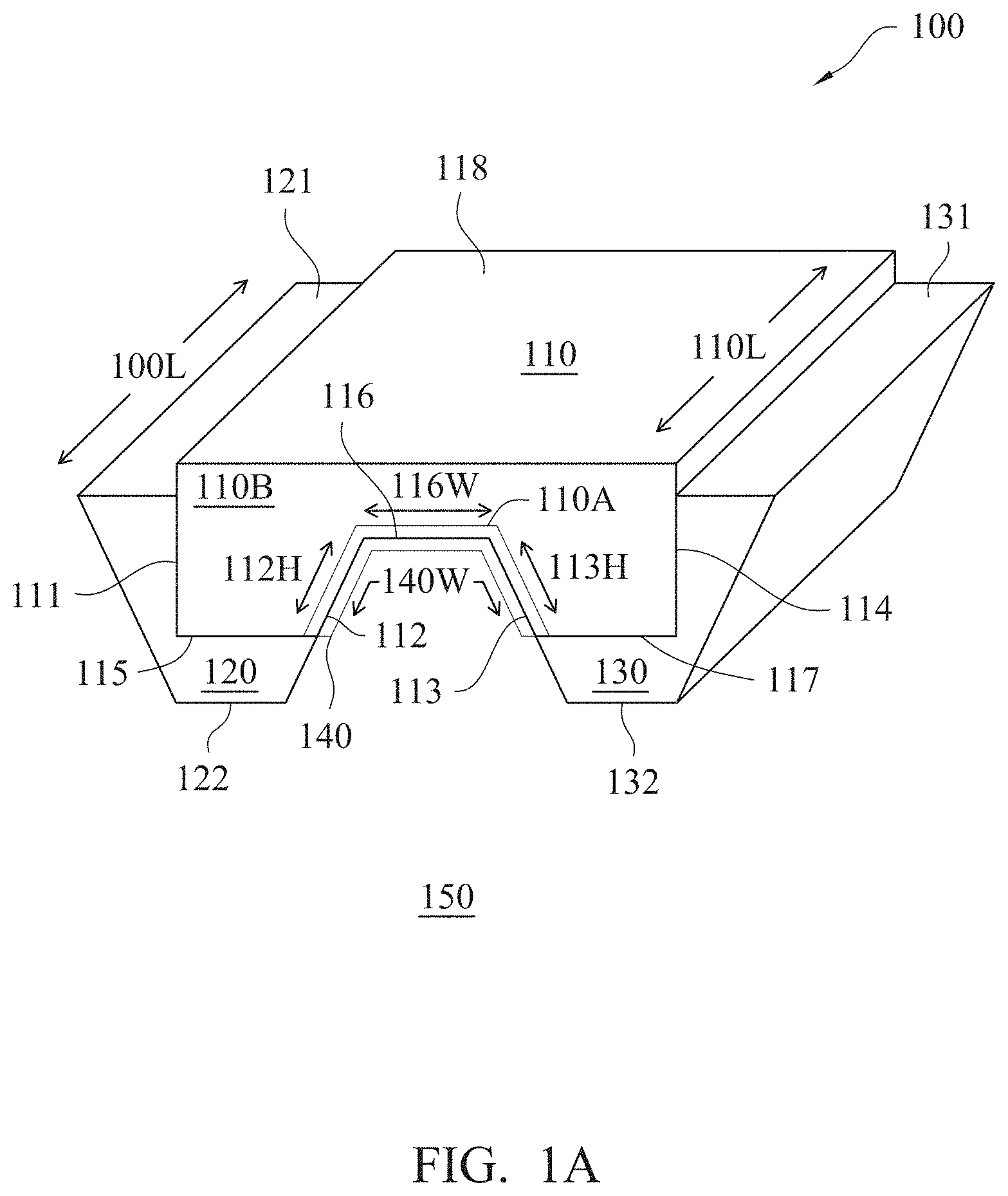 Patent US11784198 Figure 1 – Wide channel semiconductor device