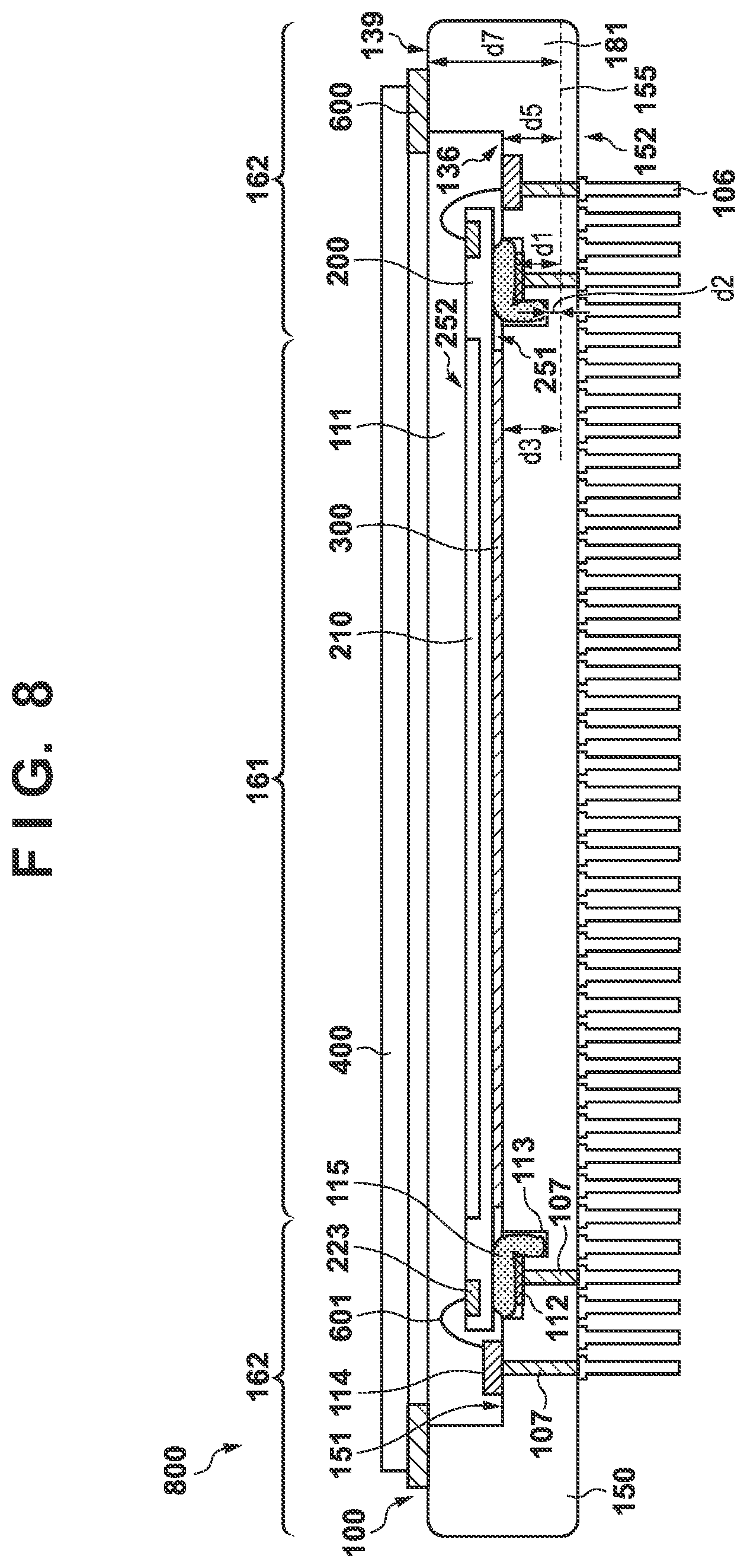 Patent US11784201 Figure 8 – Package and semiconductor device