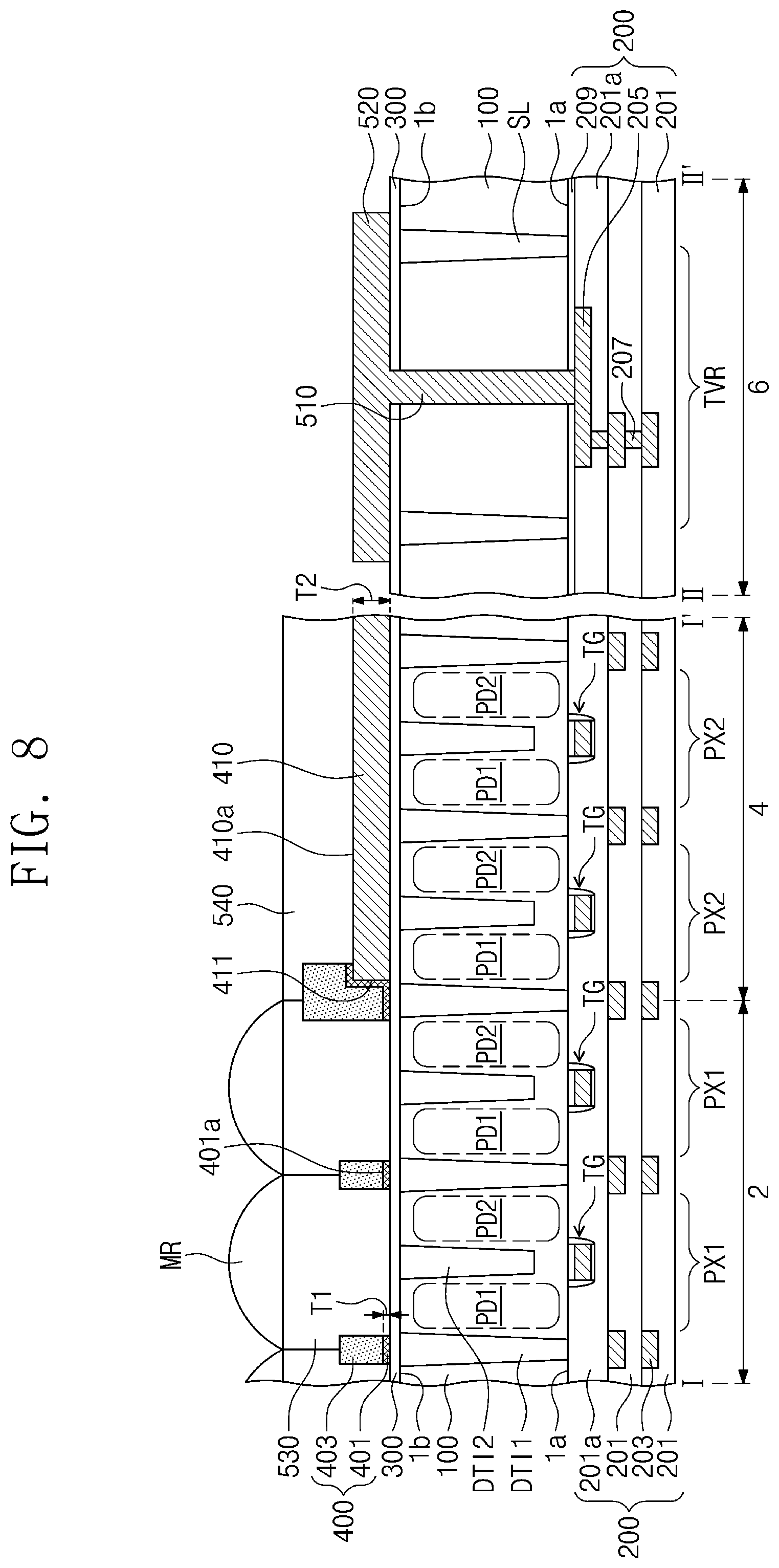 Patent US11784202 Figure 8 – Image sensor