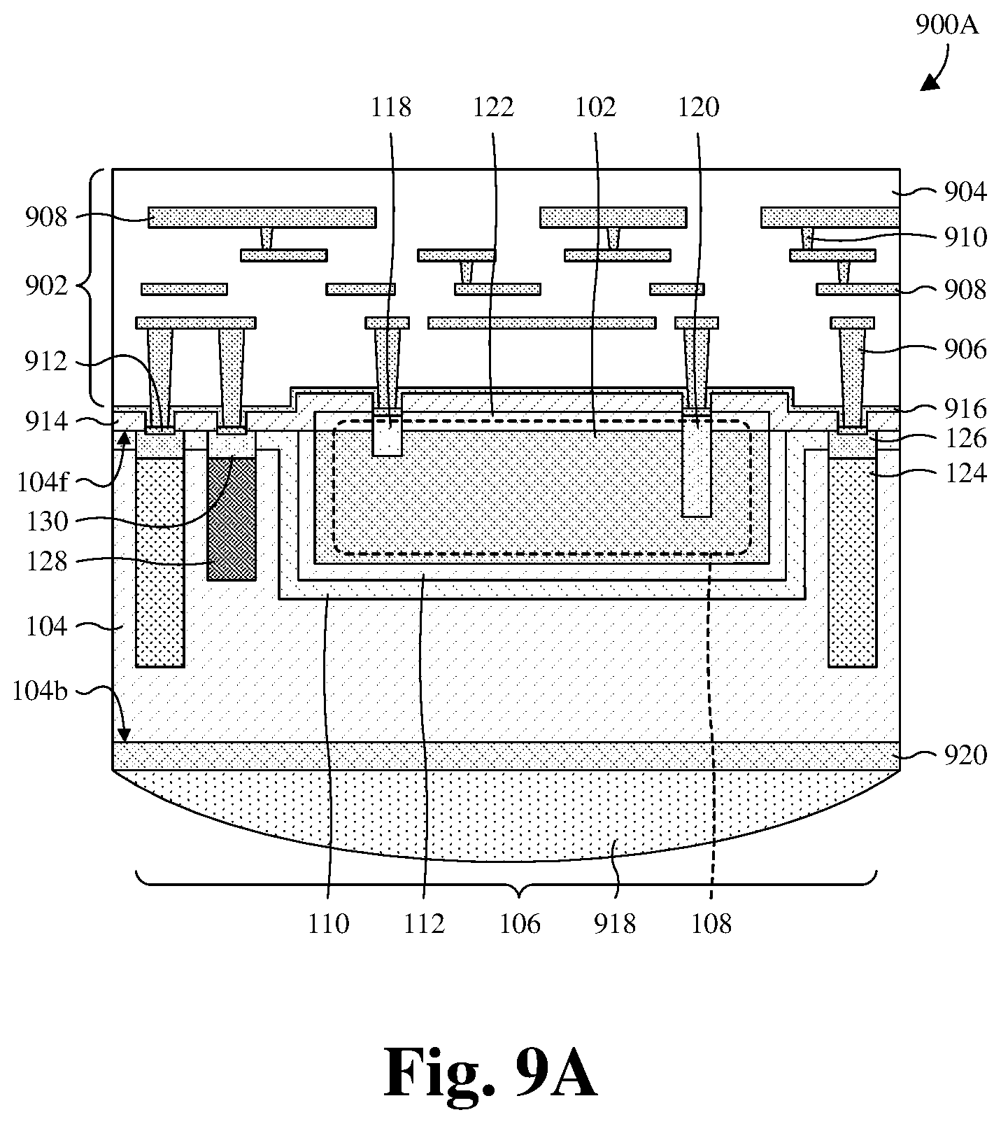 Patent US11784207 Figure 5 – Method for forming an image sensor